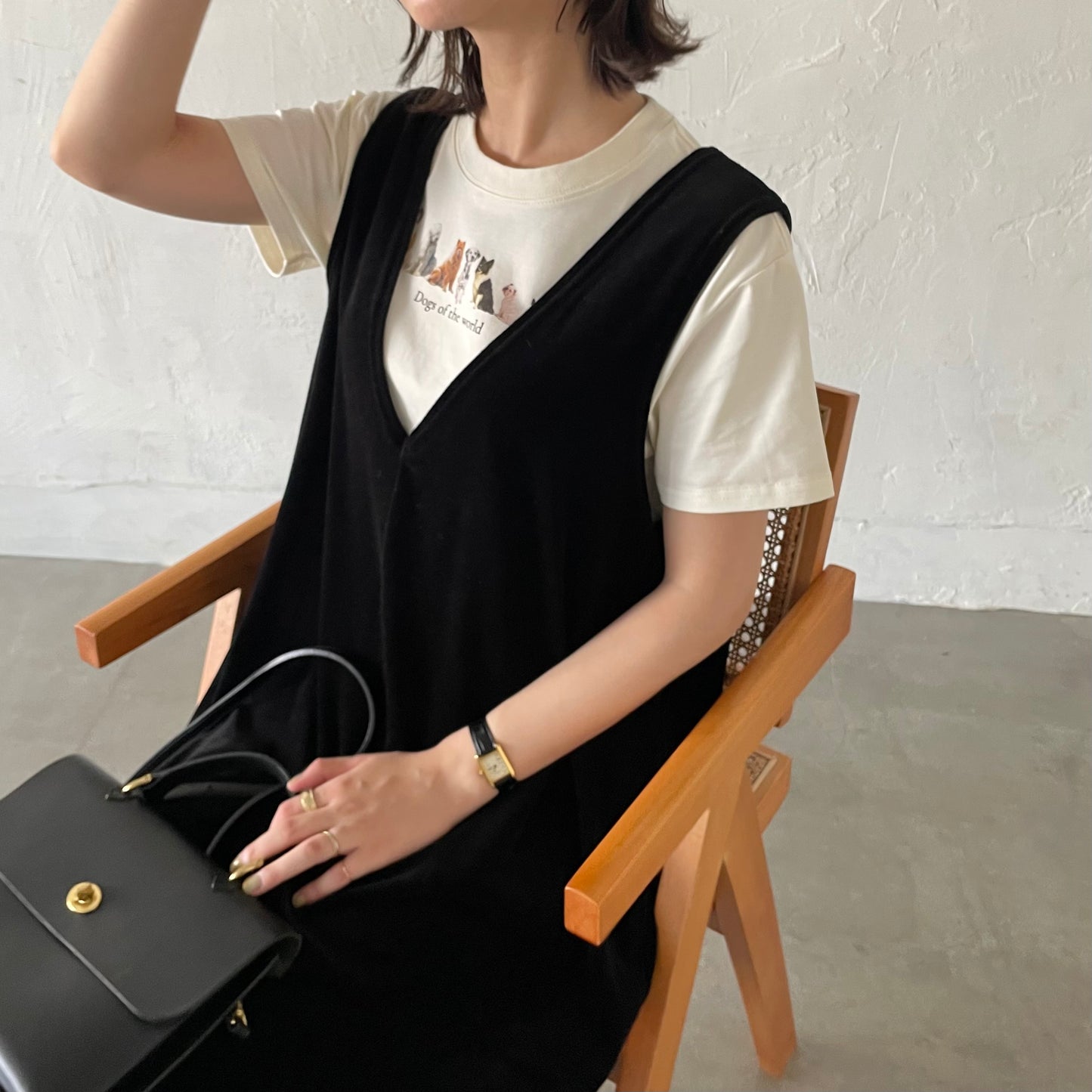 【8/29(金)21時〜プレオーダー開始】lalagom ワールドドッグプリントTシャツ