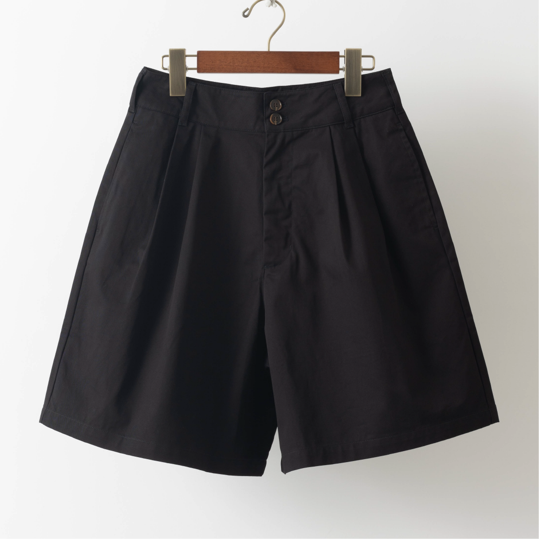 lalagom タックハーフパンツ