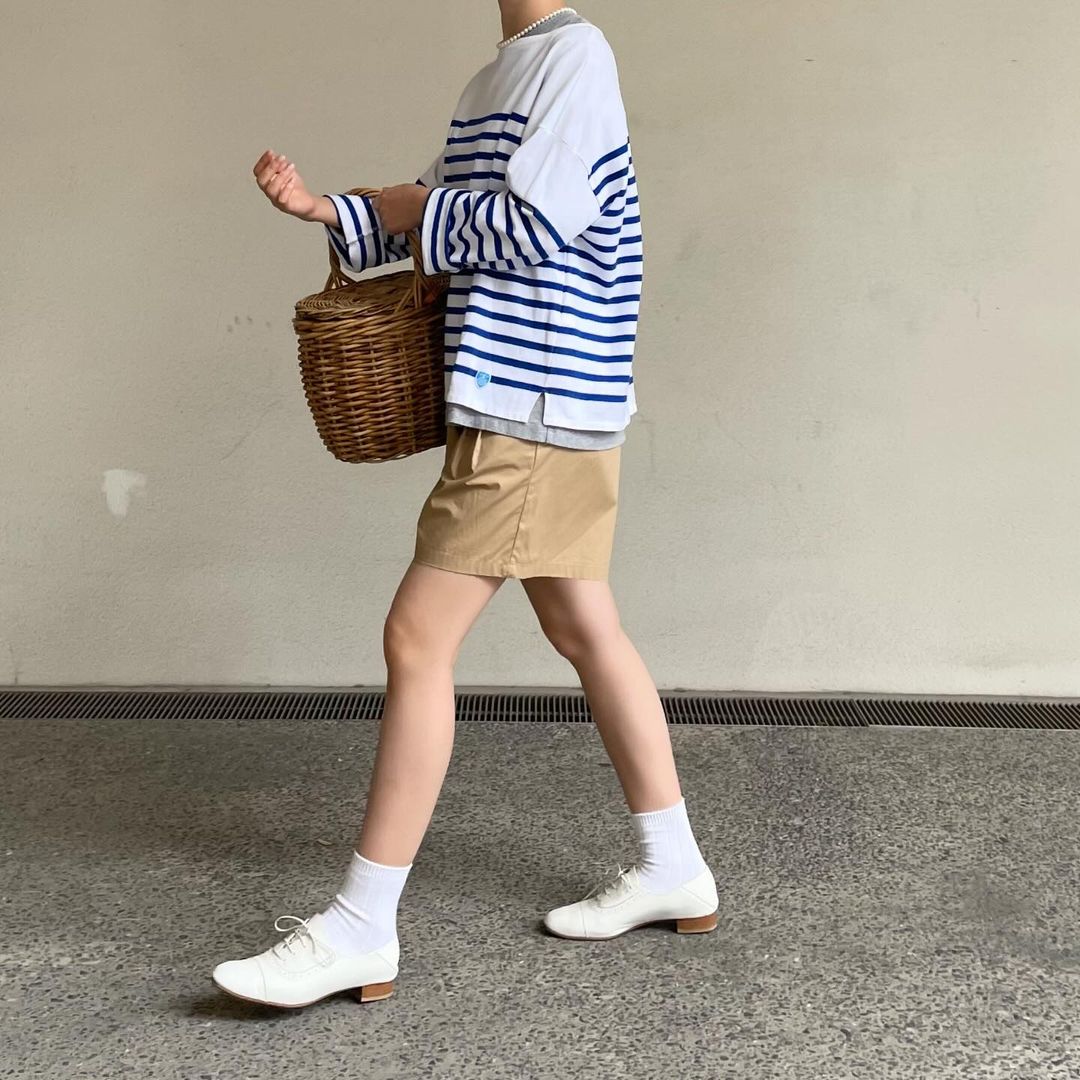 lalagom タックハーフパンツ