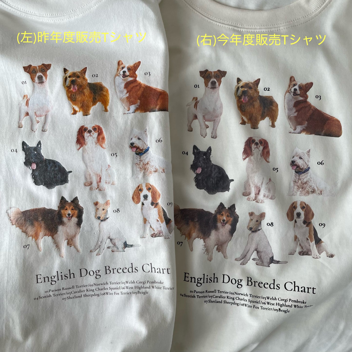 【8/29(金)21時〜プレオーダー開始】lalagom ブリティッシュドッグプリントTシャツ