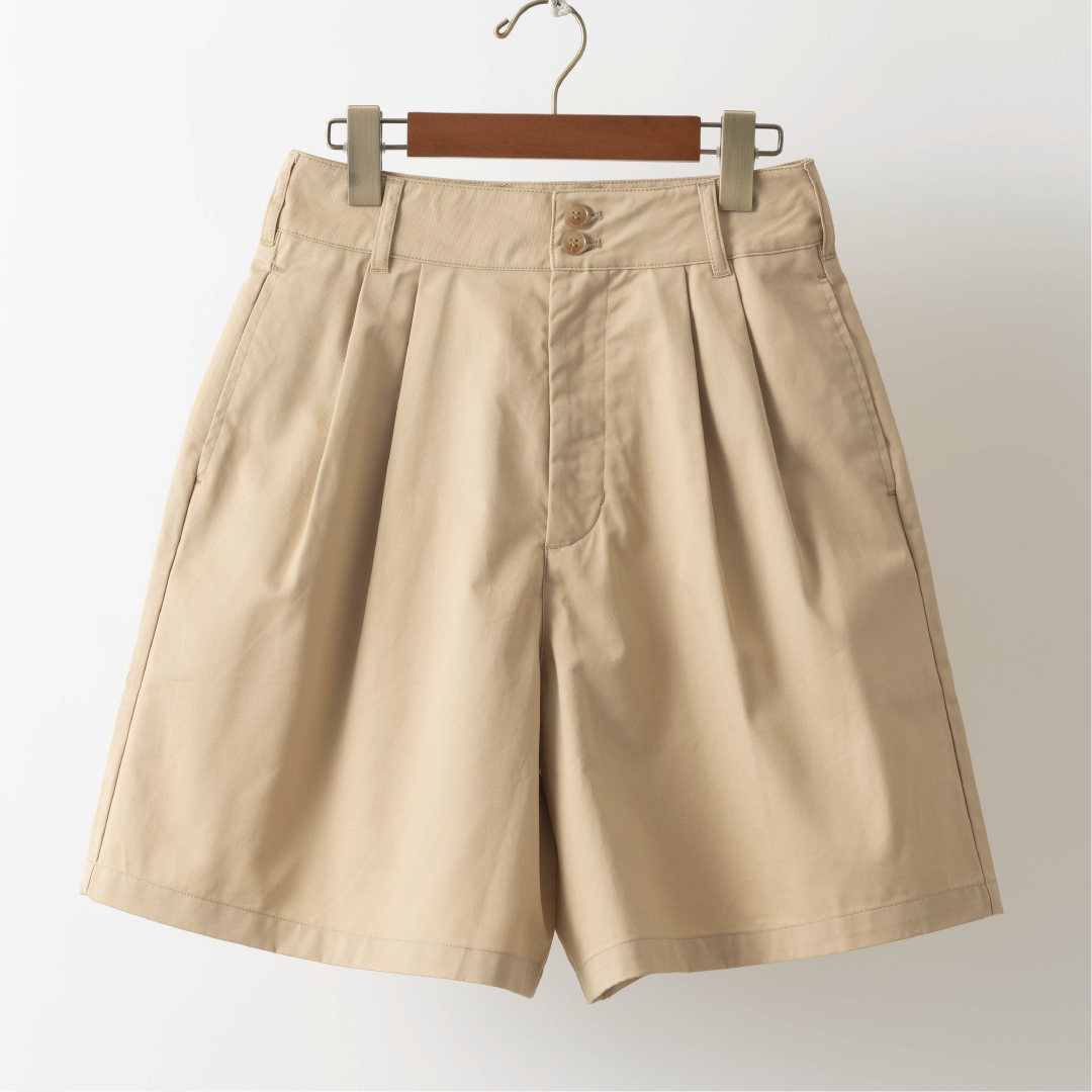 lalagom タックハーフパンツ