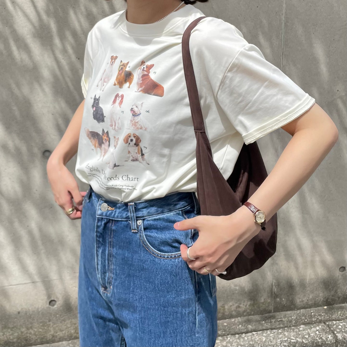 【8/29(金)21時〜プレオーダー開始】lalagom ブリティッシュドッグプリントTシャツ