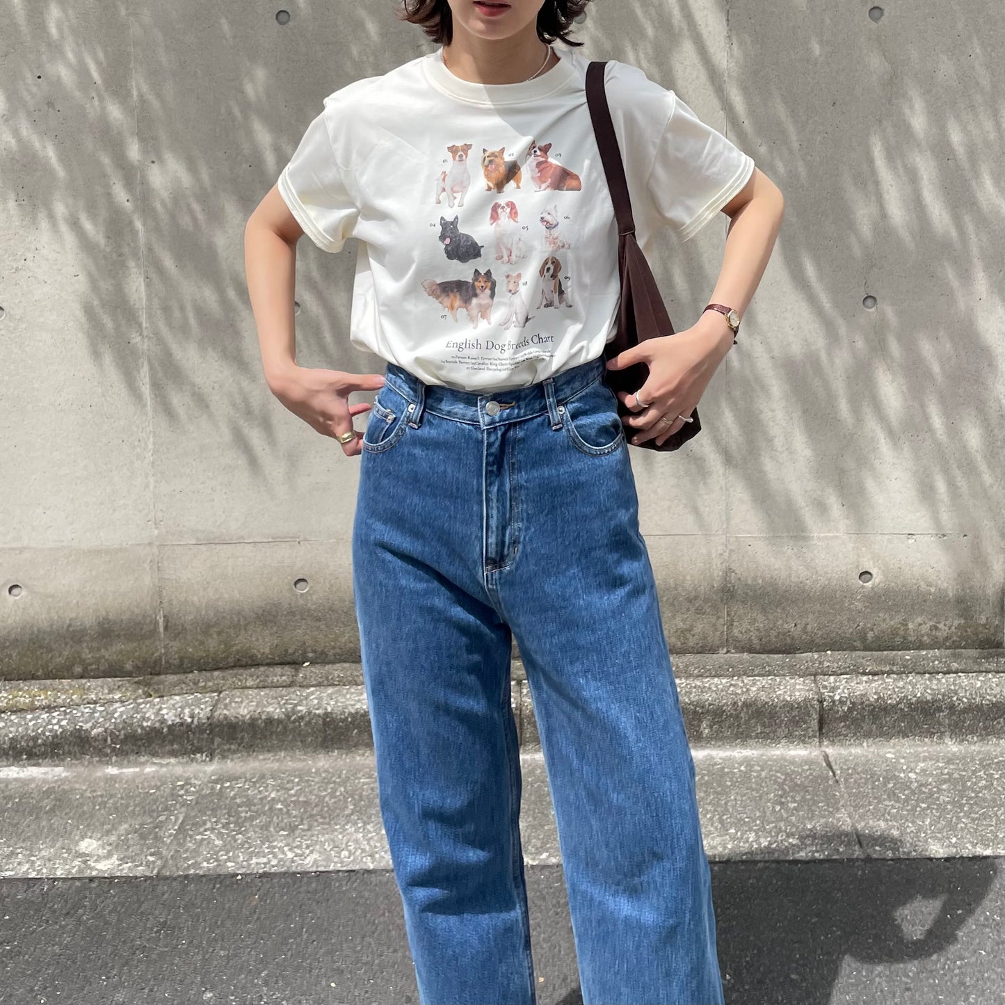 【8/29(金)21時〜プレオーダー開始】lalagom ブリティッシュドッグプリントTシャツ