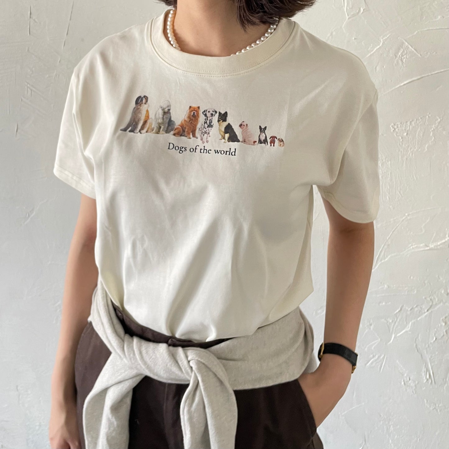 【8/29(金)21時〜プレオーダー開始】lalagom ワールドドッグプリントTシャツ