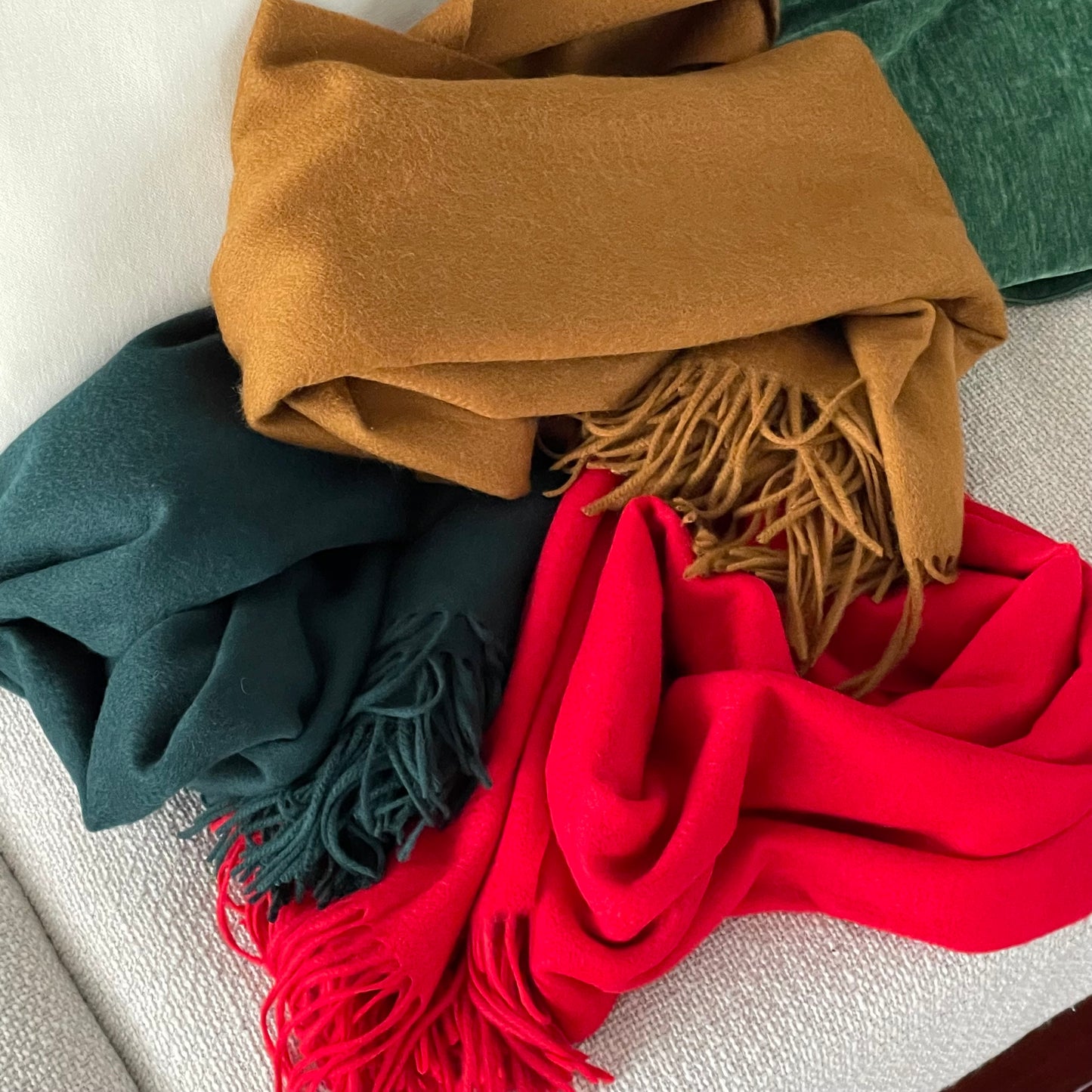 Jubilee Fabric カシミヤ100% 大判ストール 無地