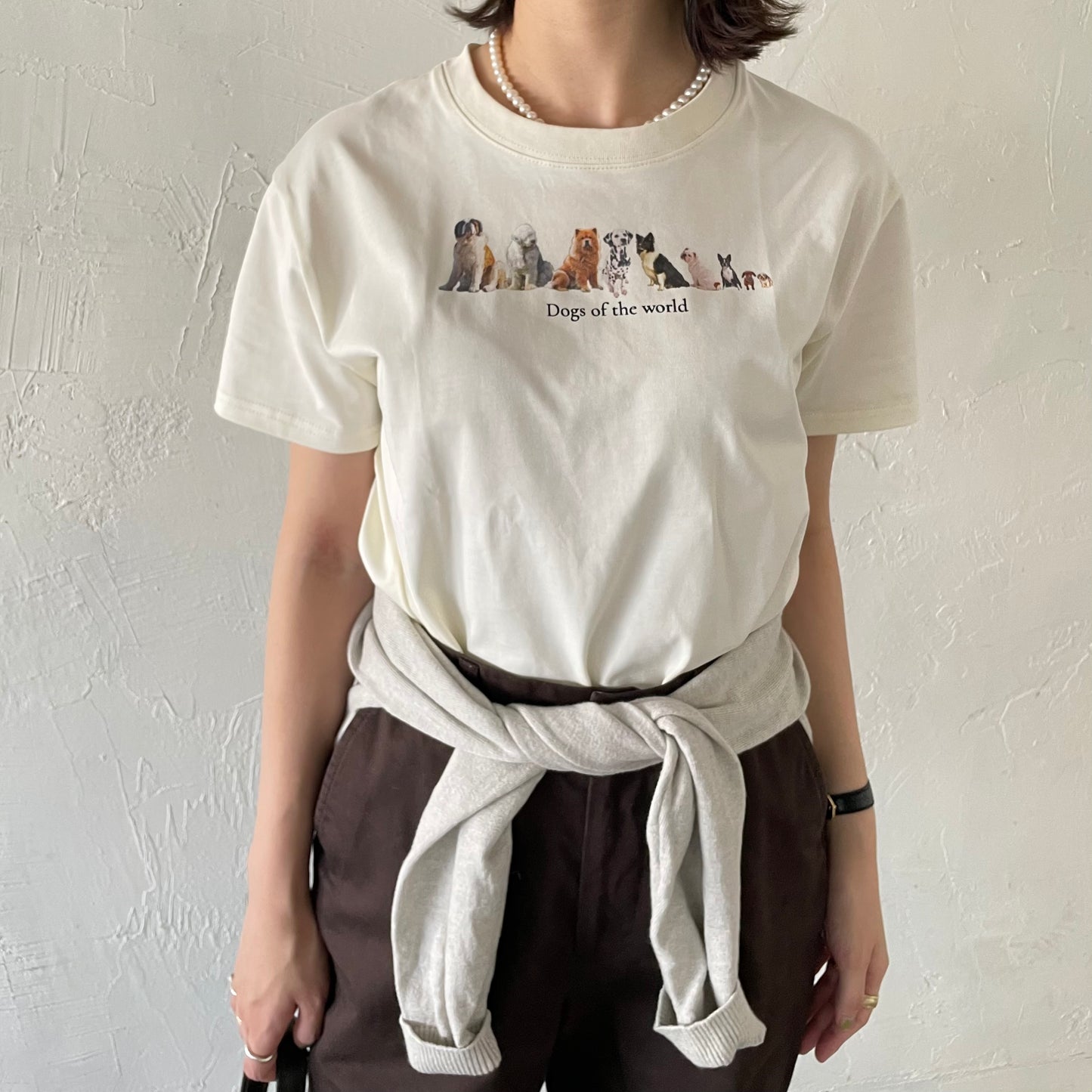 【8/29(金)21時〜プレオーダー開始】lalagom ワールドドッグプリントTシャツ