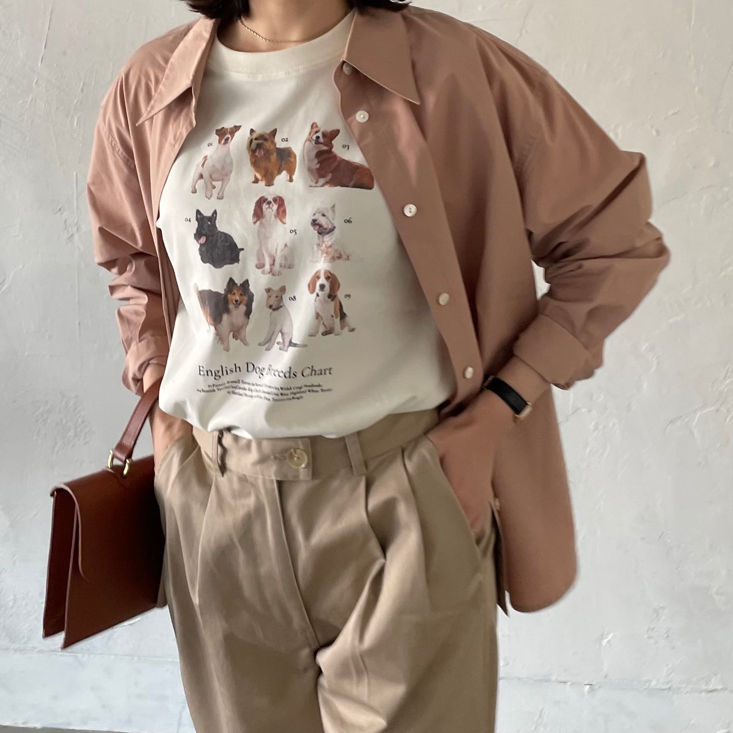 【8/29(金)21時〜プレオーダー開始】lalagom ブリティッシュドッグプリントTシャツ