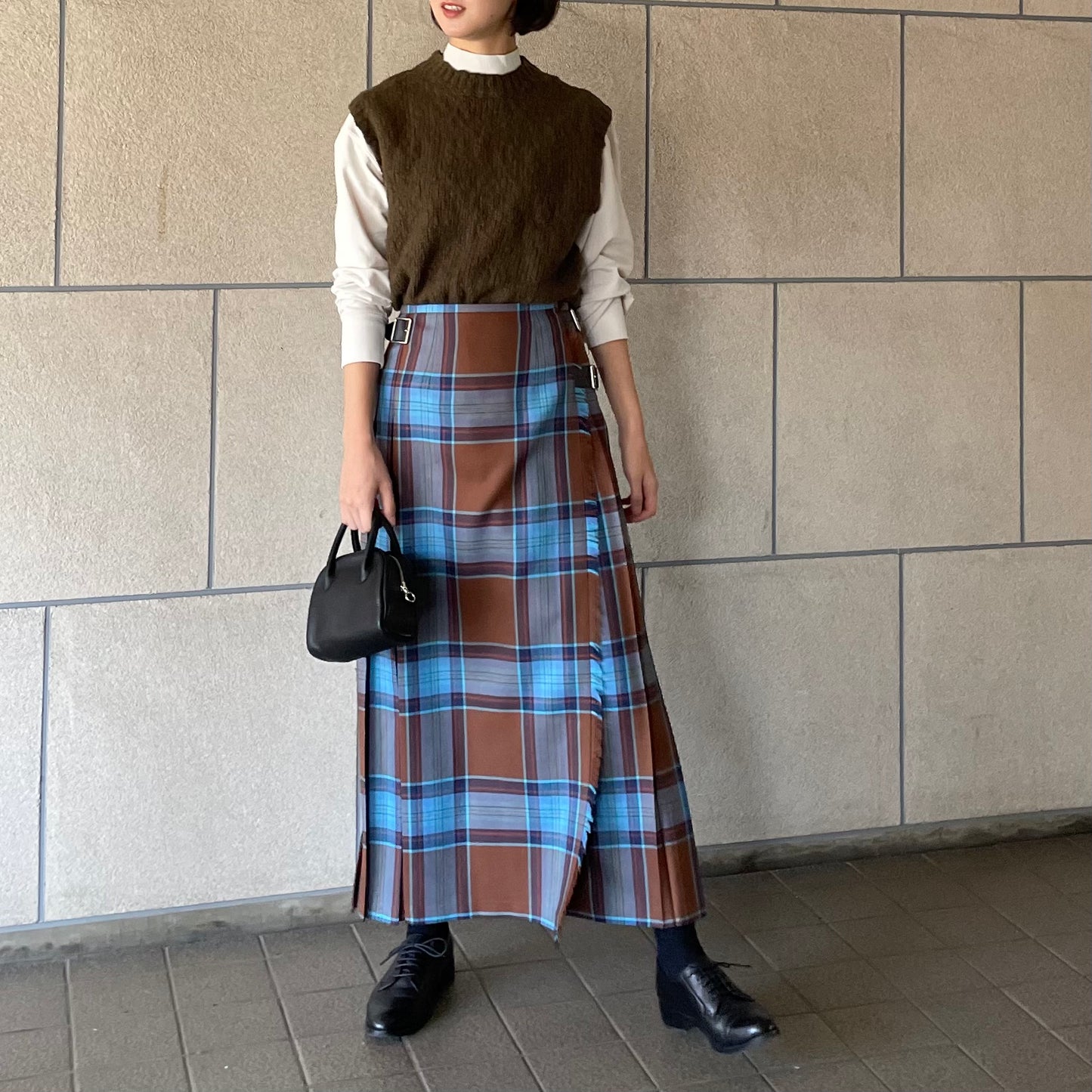 【10/31(金)21時〜プレオーダー開始】O'neil of Dublin キルトスカート ダブルベルト ウッデンボーレイ