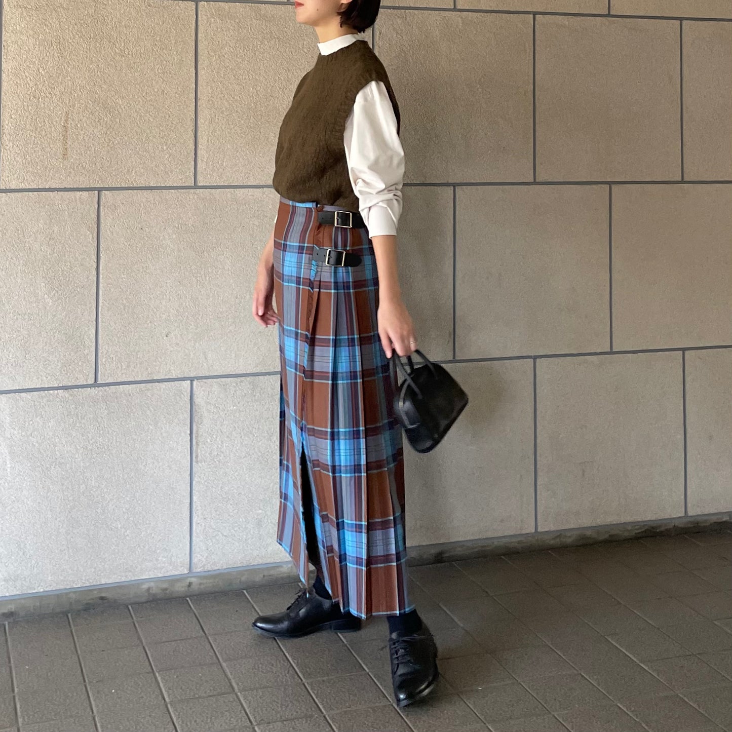 【10/31(金)21時〜プレオーダー開始】O'neil of Dublin キルトスカート ダブルベルト ウッデンボーレイ