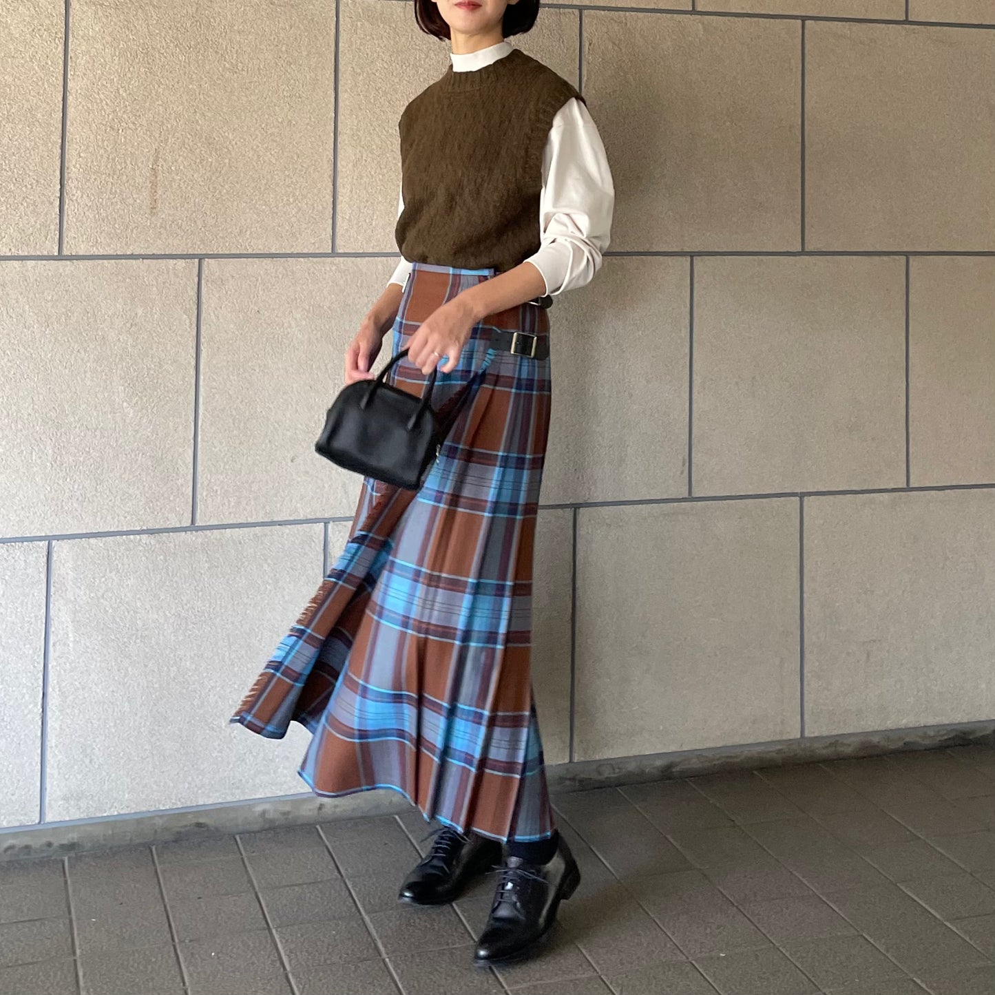 【10/31(金)21時〜プレオーダー開始】O'neil of Dublin キルトスカート ダブルベルト ウッデンボーレイ