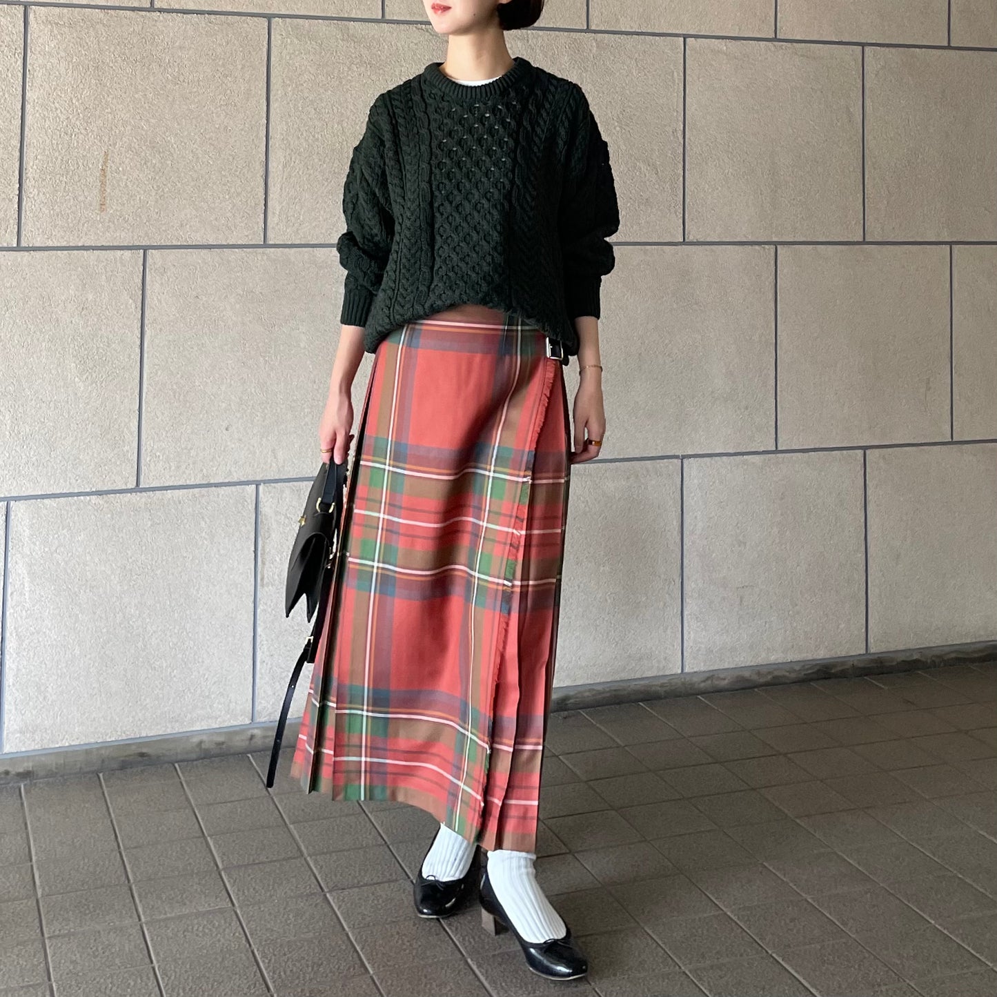 【10/31(金)21時〜プレオーダー開始】O'neil of Dublin キルトスカート ダブルベルト アンティークロイヤルスチュワート【別注】