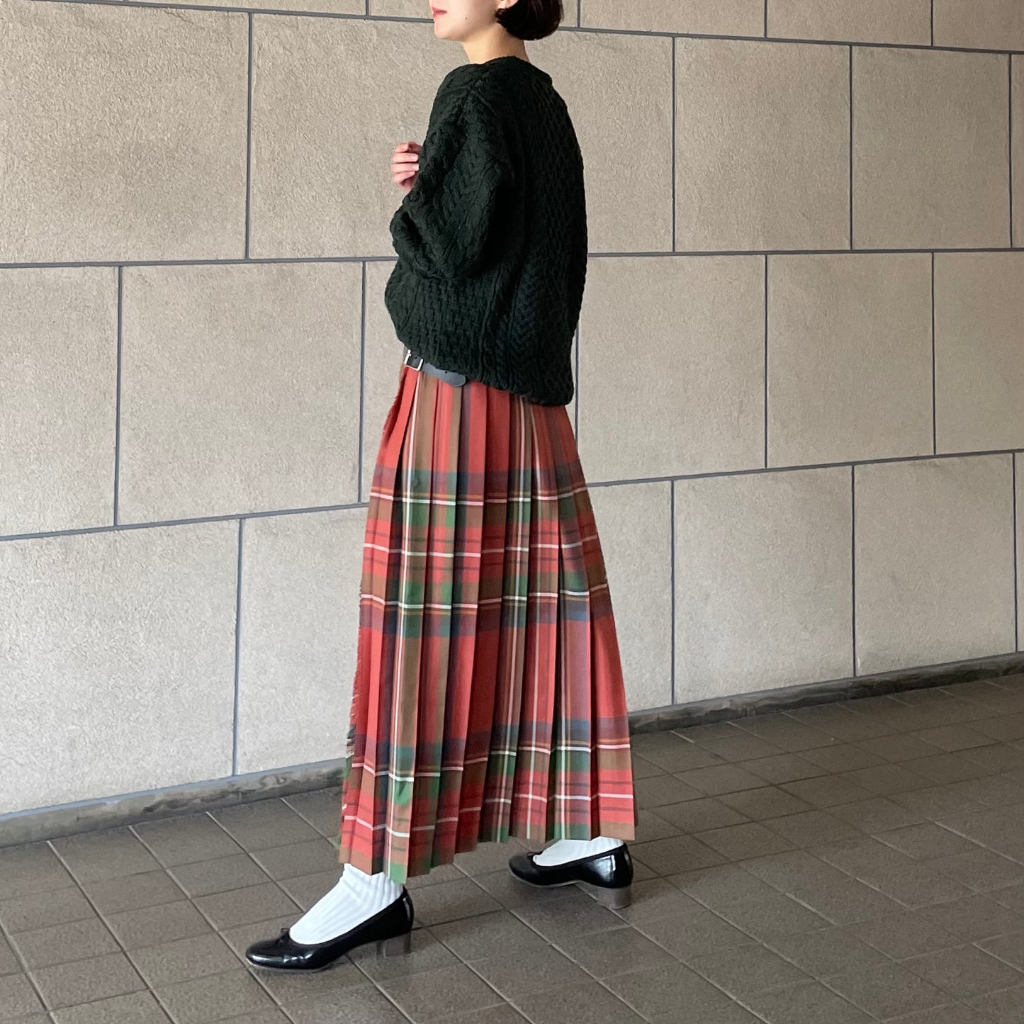 【10/31(金)21時〜プレオーダー開始】O'neil of Dublin キルトスカート ダブルベルト アンティークロイヤルスチュワート【別注】