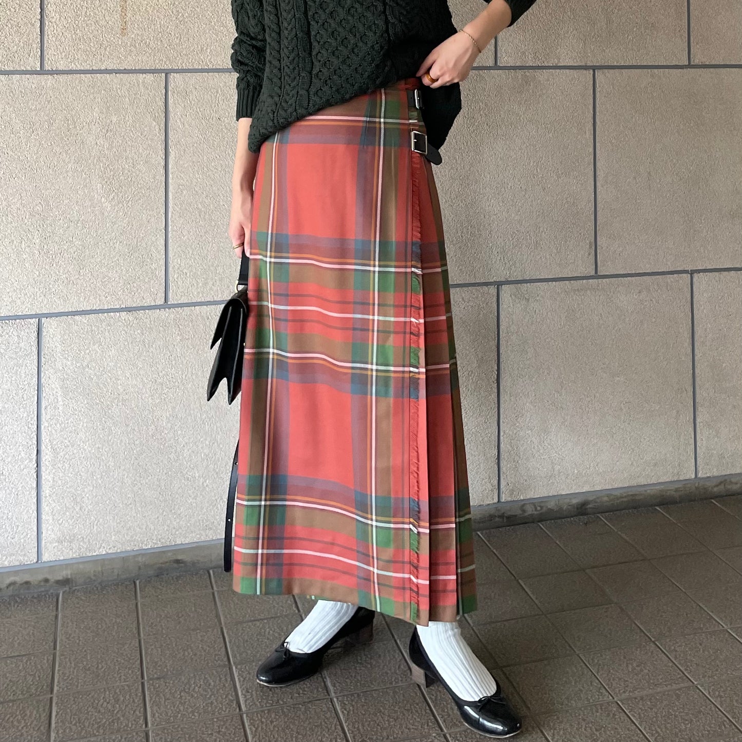 【10/31(金)21時〜プレオーダー開始】O'neil of Dublin キルトスカート ダブルベルト アンティークロイヤルスチュワート【別注】