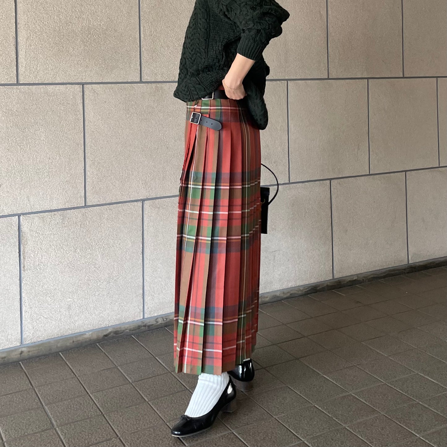【10/31(金)21時〜プレオーダー開始】O'neil of Dublin キルトスカート ダブルベルト アンティークロイヤルスチュワート【別注】