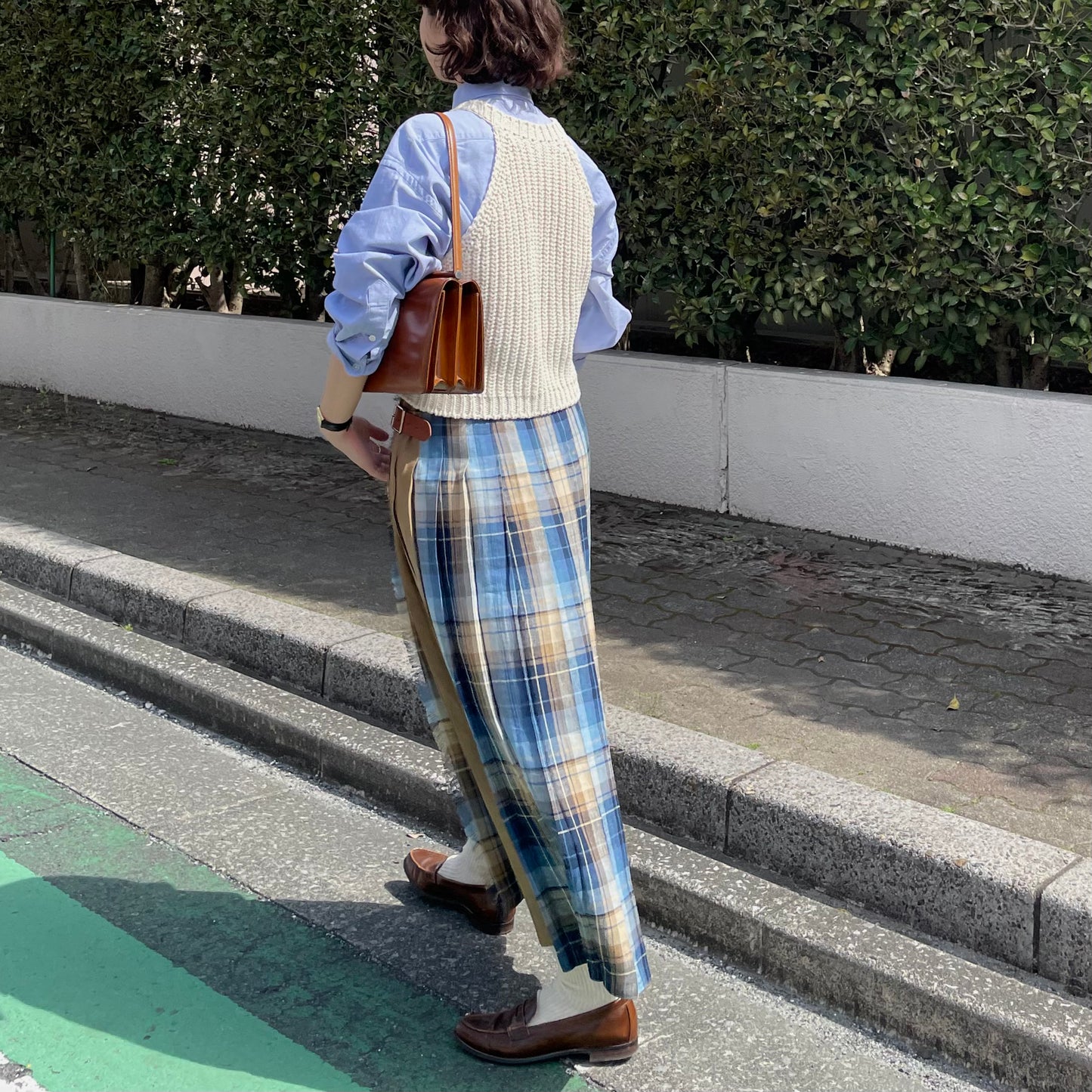 O'neil of Dublin リネンキルトスカート バラナファドッグ コンビネーション ダブルベルト
