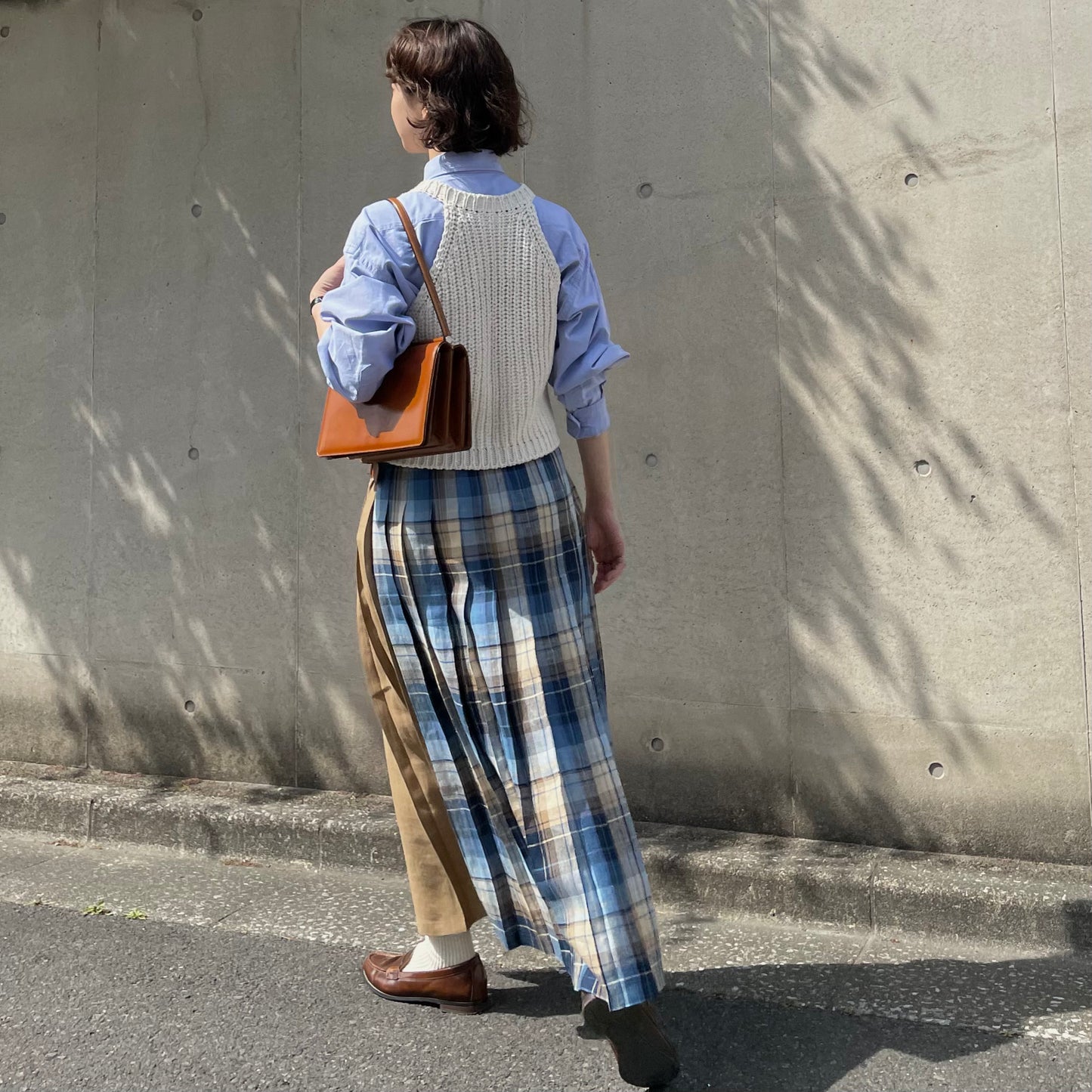 O'neil of Dublin リネンキルトスカート バラナファドッグ コンビネーション ダブルベルト