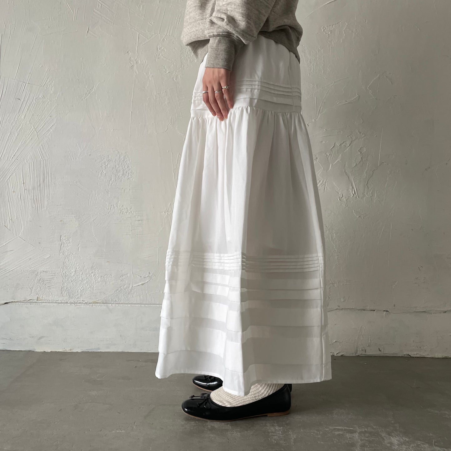 【10/17(金)21:00〜販売開始】lalagom コットンタックスカート