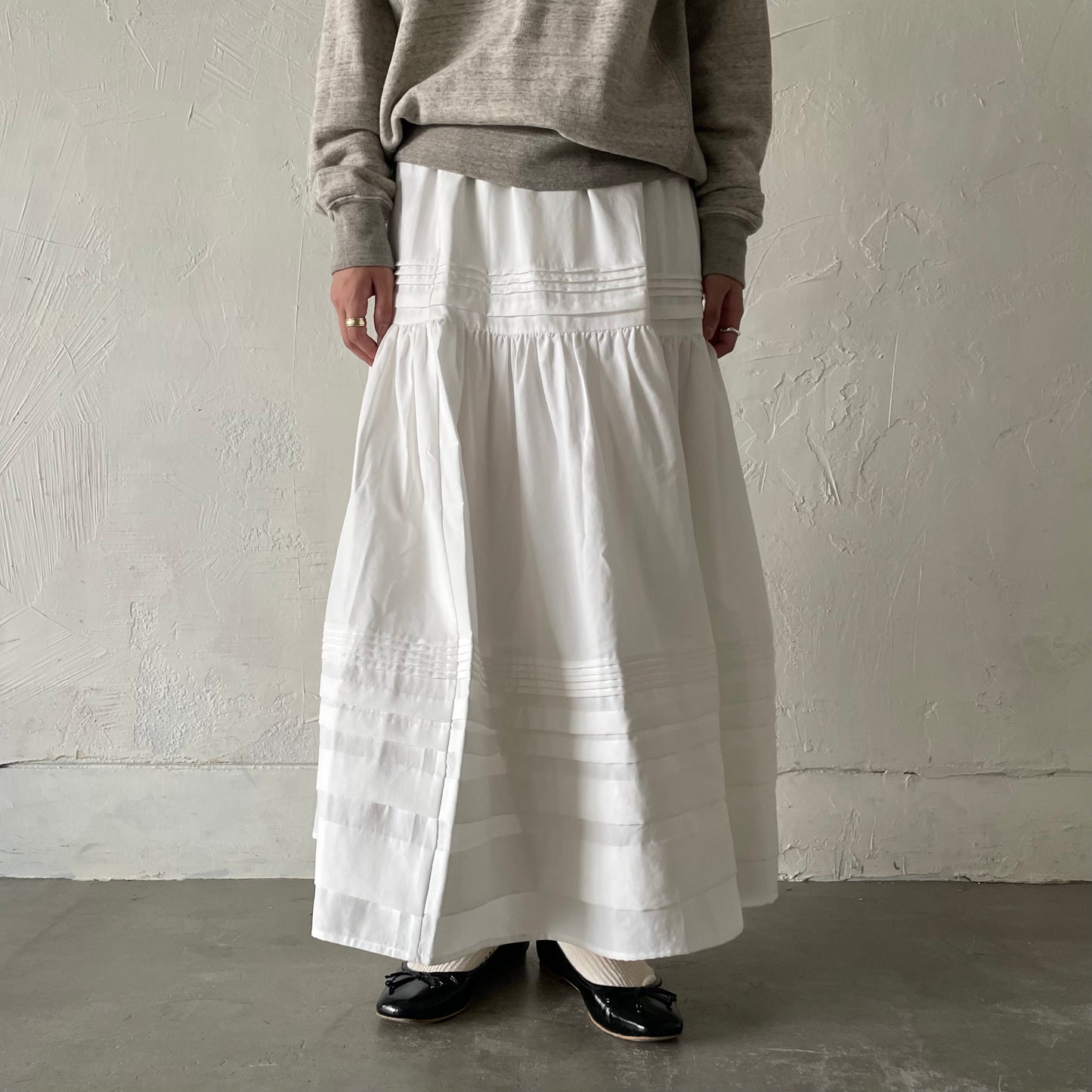 【10/17(金)21:00〜販売開始】lalagom コットンタックスカート