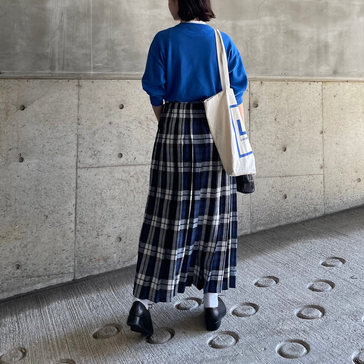 O'neil of Dublin リネンキルトスカート レカフレア ワイドダブルベルト