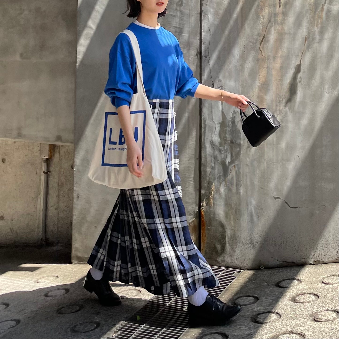 O'neil of Dublin リネンキルトスカート レカフレア ワイドダブルベルト
