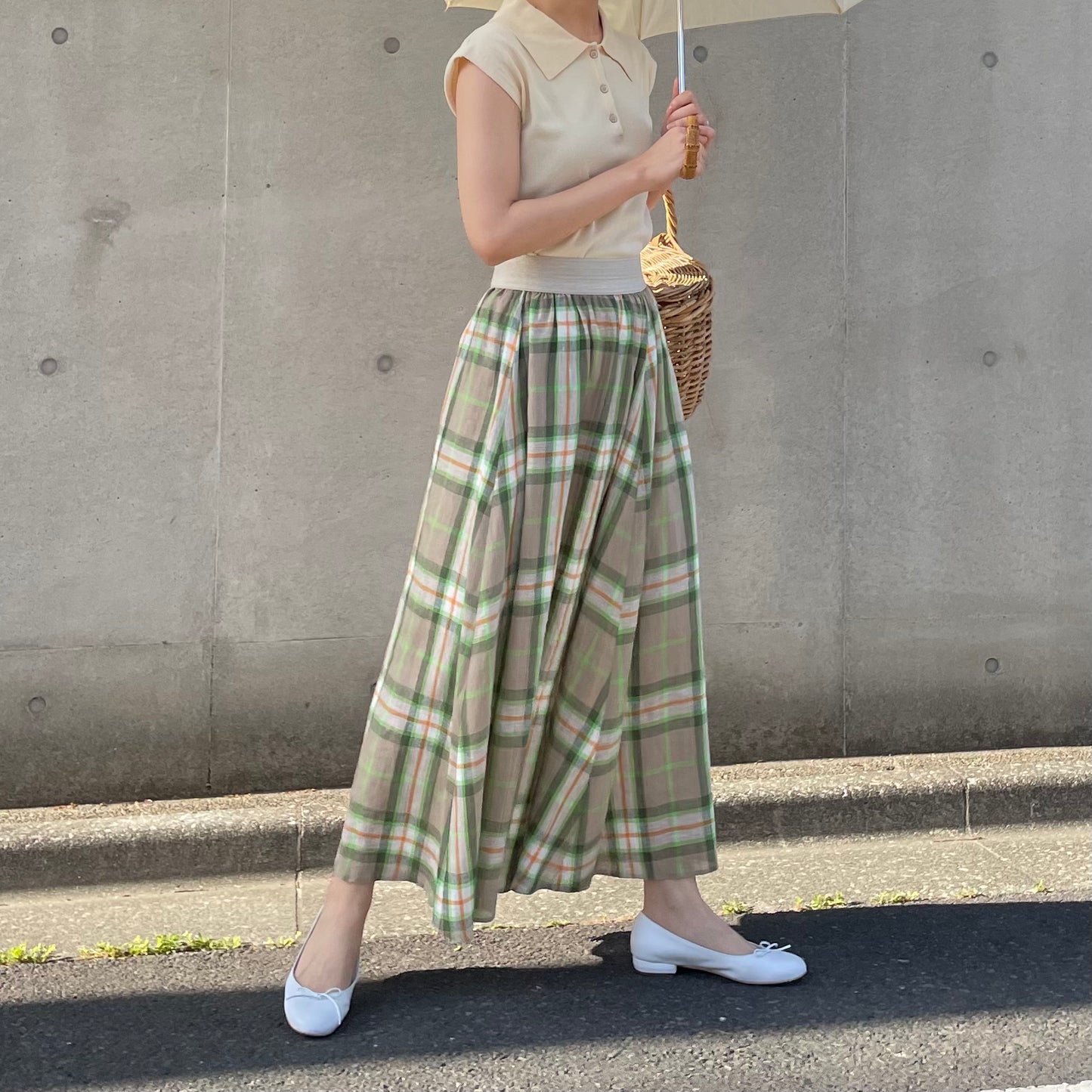 O'neil of Dublin リネンスイングスカート ムラグミン