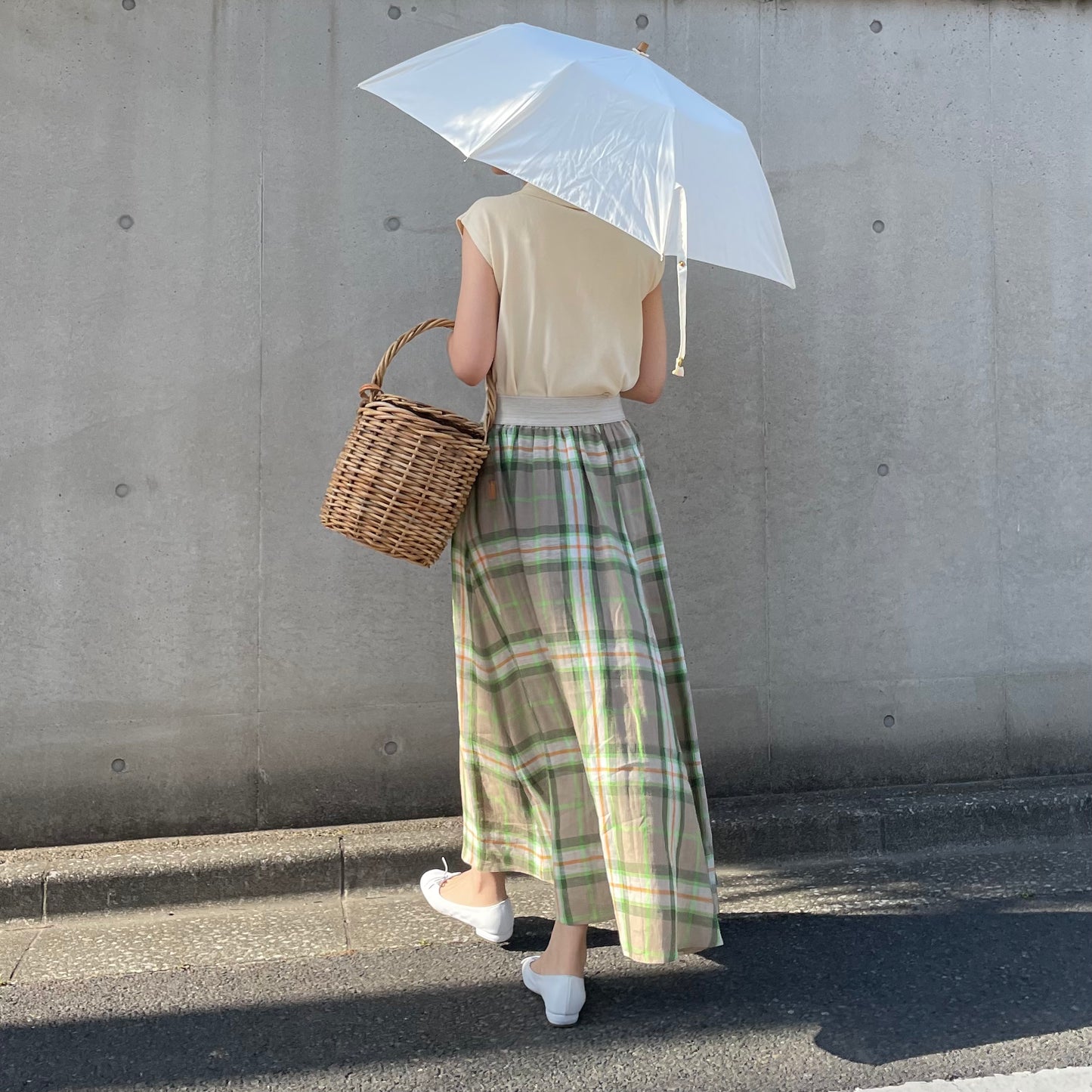O'neil of Dublin リネンスイングスカート ムラグミン