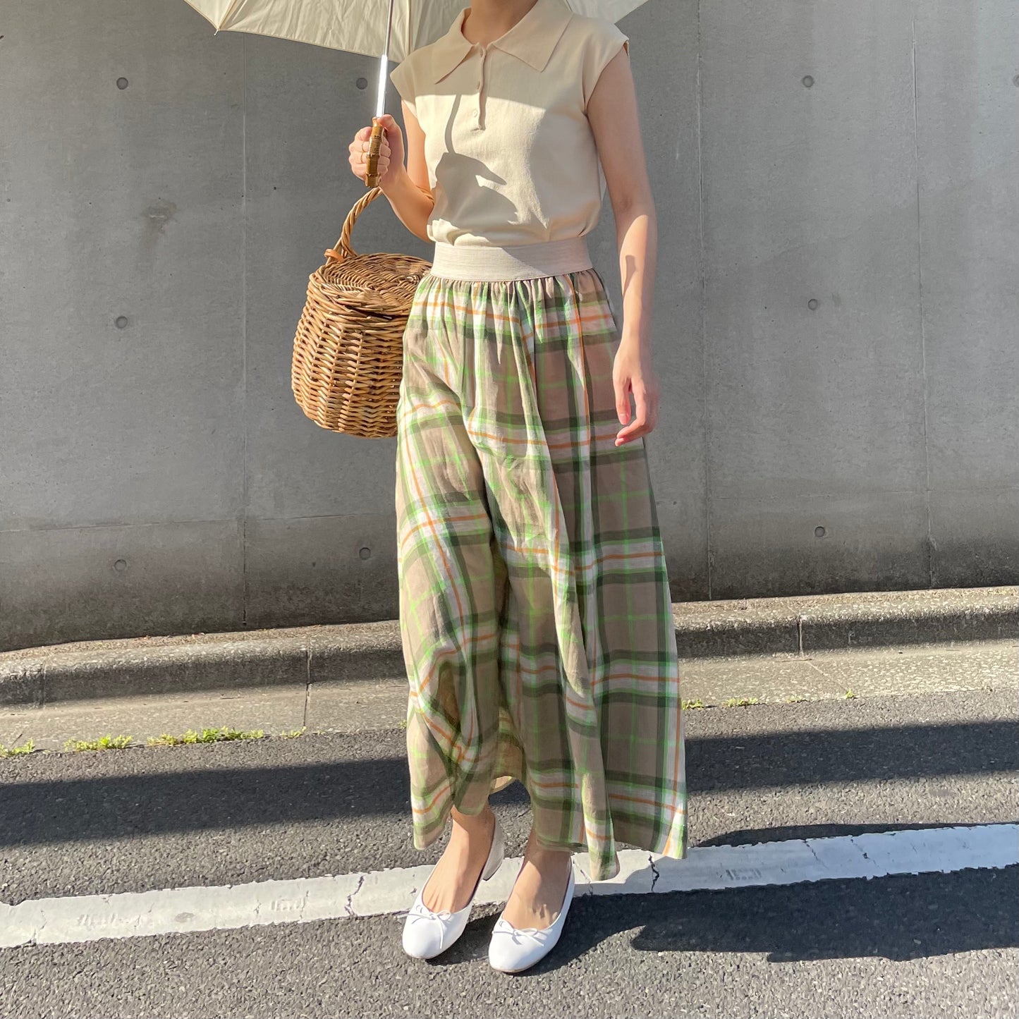 O'neil of Dublin リネンスイングスカート ムラグミン