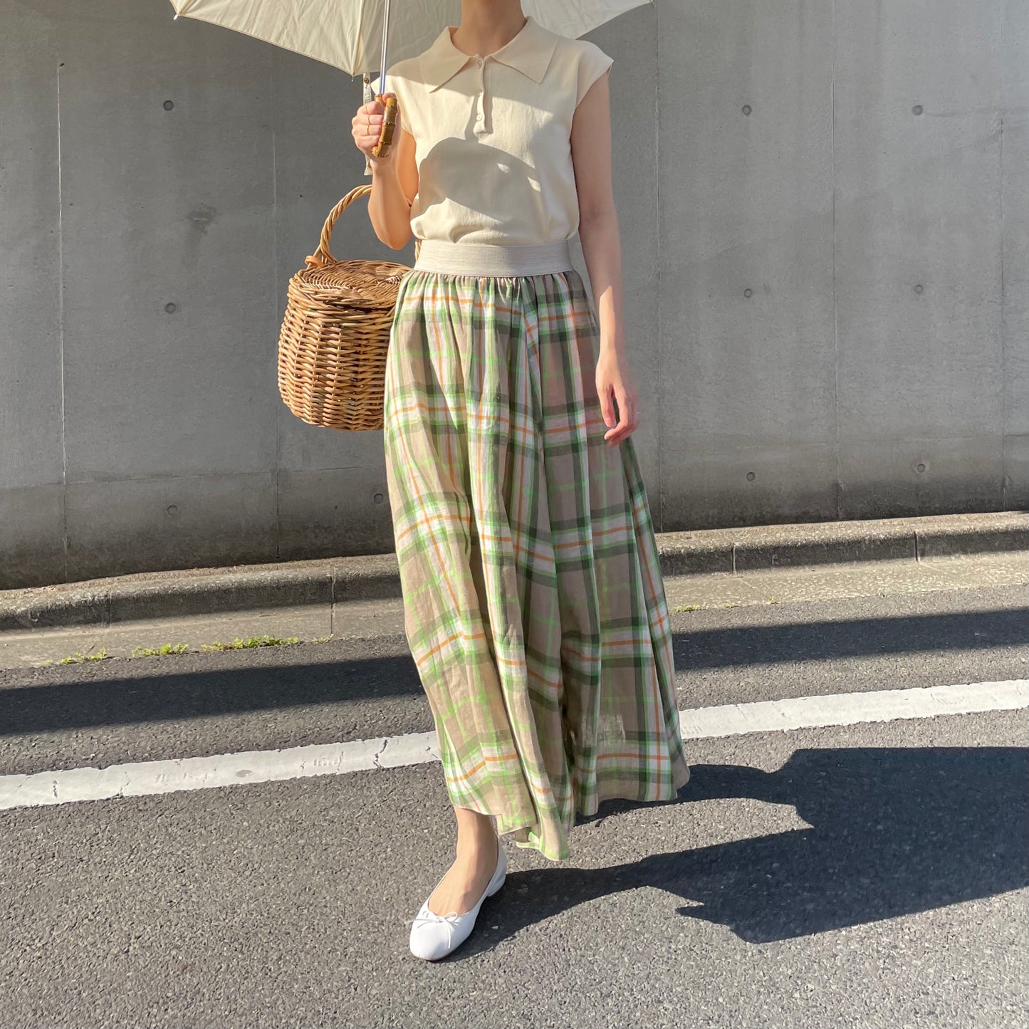 O'neil of Dublin リネンスイングスカート ムラグミン