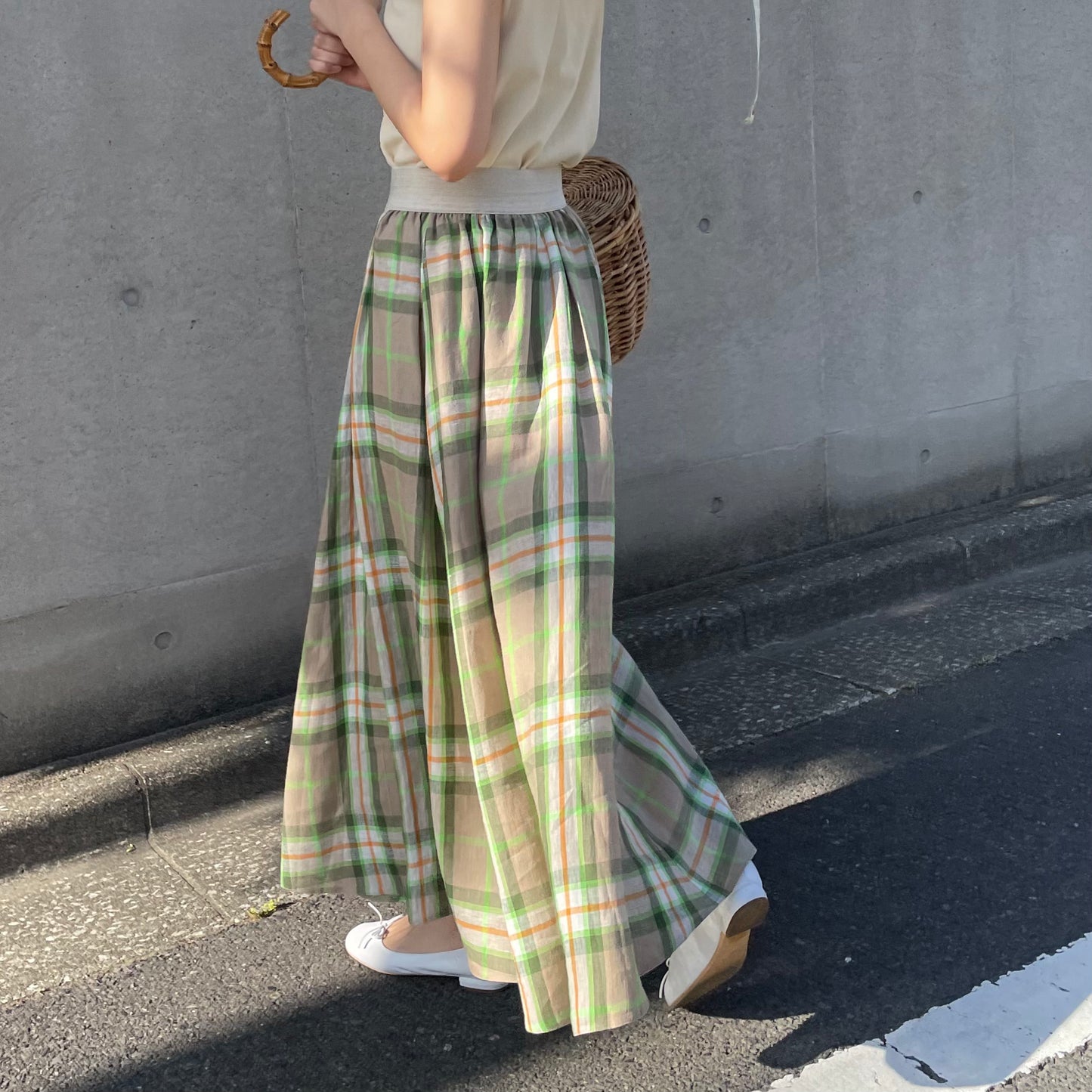 O'neil of Dublin リネンスイングスカート ムラグミン