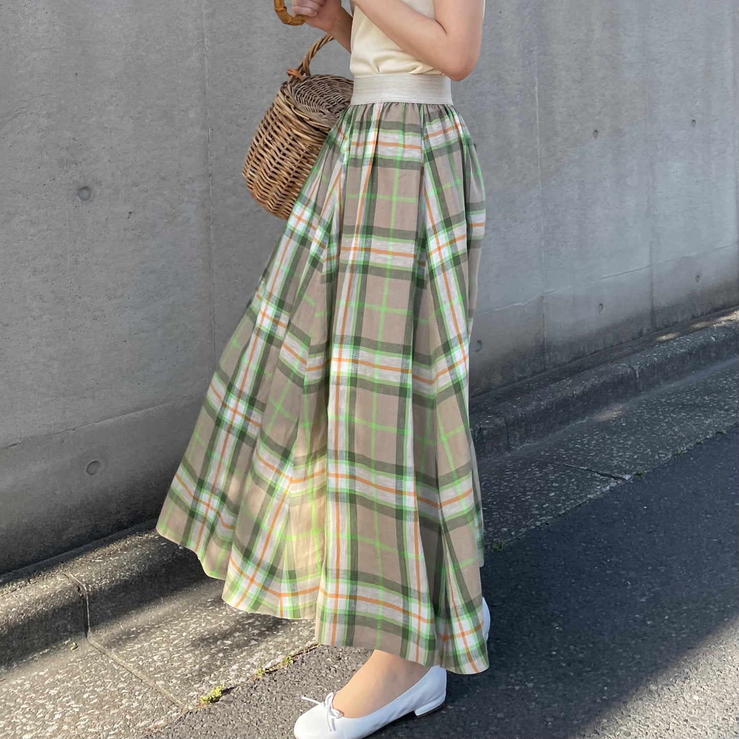 O'neil of Dublin リネンスイングスカート ムラグミン