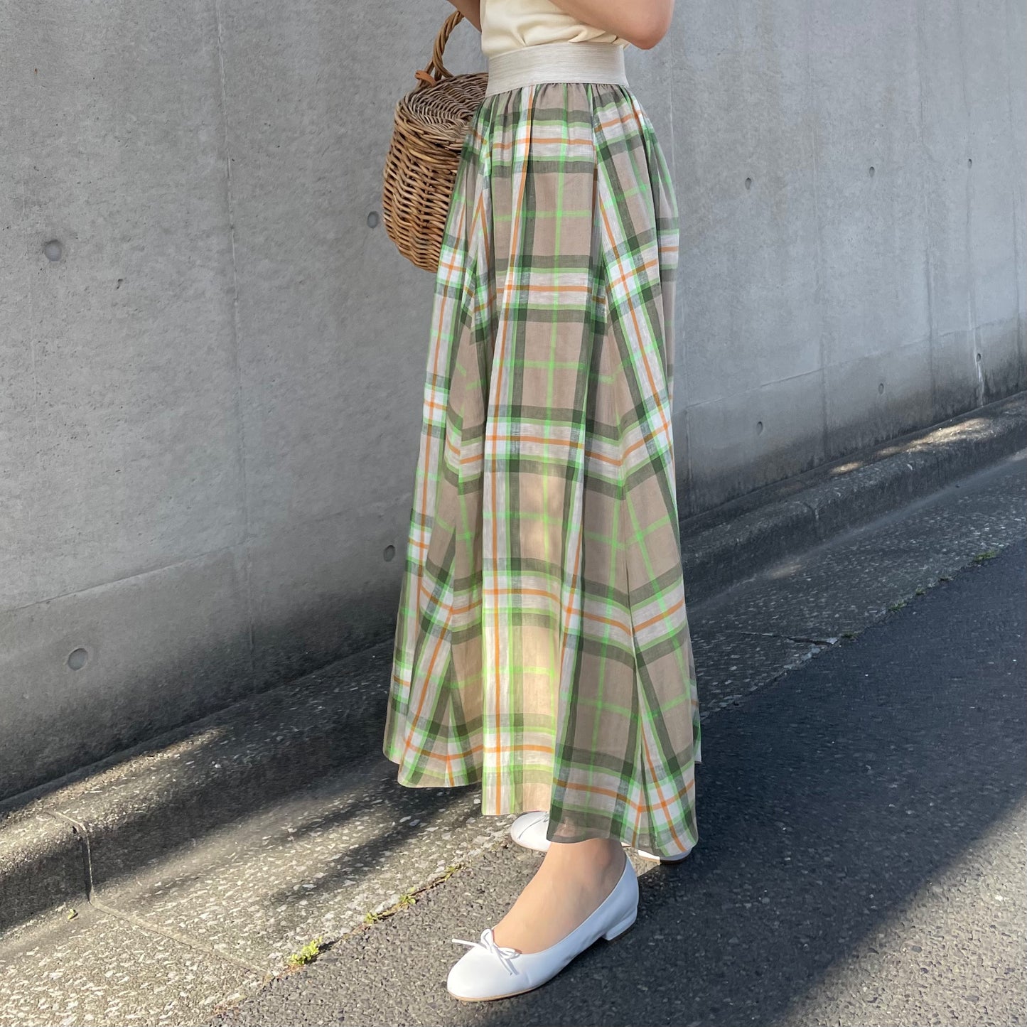 O'neil of Dublin リネンスイングスカート ムラグミン