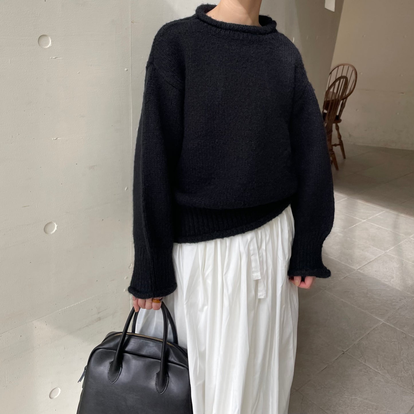 【10/17(金)21:00〜販売開始】lalagom ロールネックニット