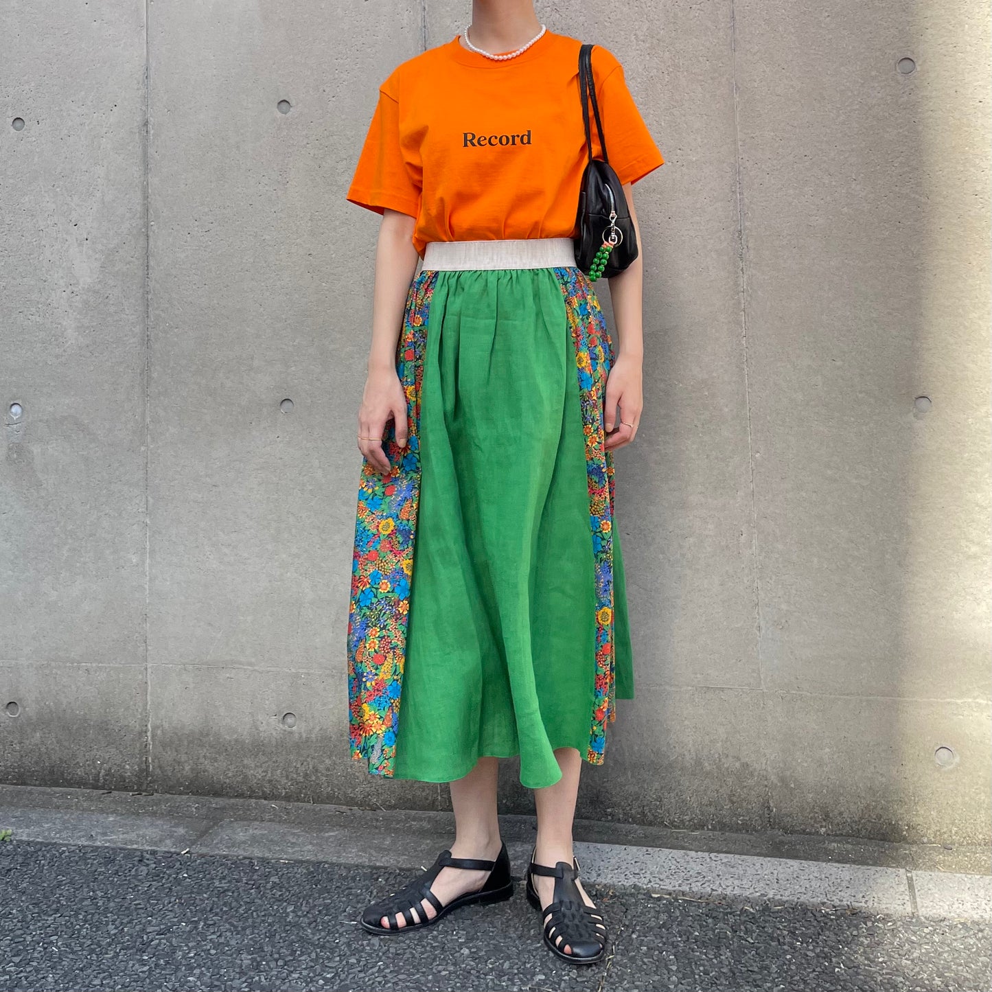 O'neil of Dublin リバティタナローンコットンパッチワーク スイングスカート