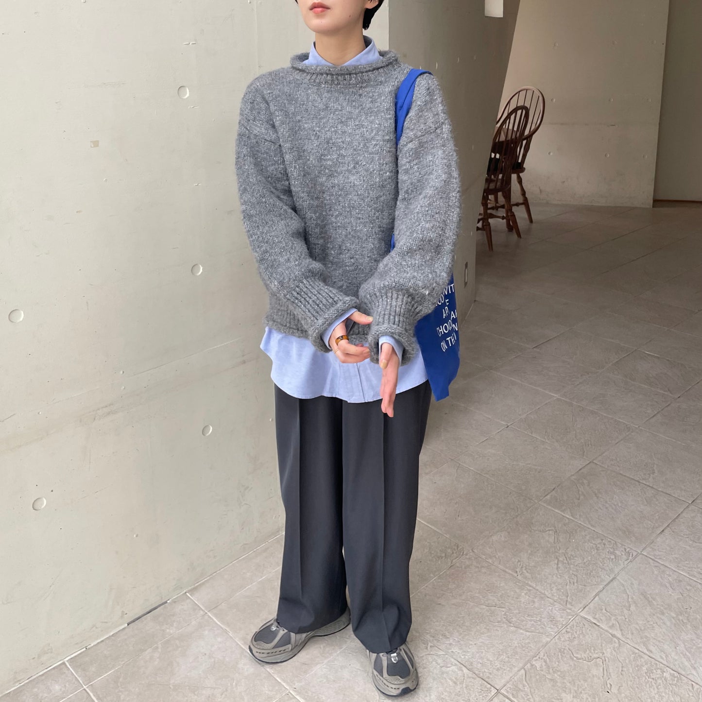 【10/17(金)21:00〜販売開始】lalagom ロールネックニット