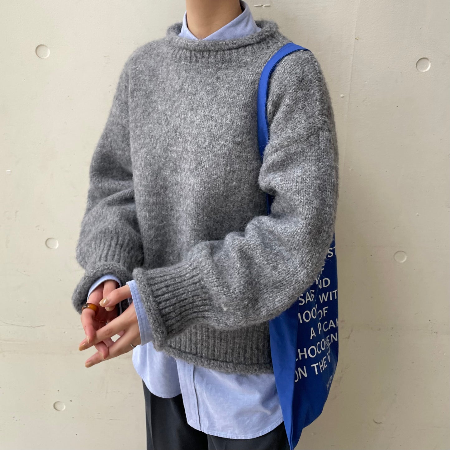 【10/17(金)21:00〜販売開始】lalagom ロールネックニット