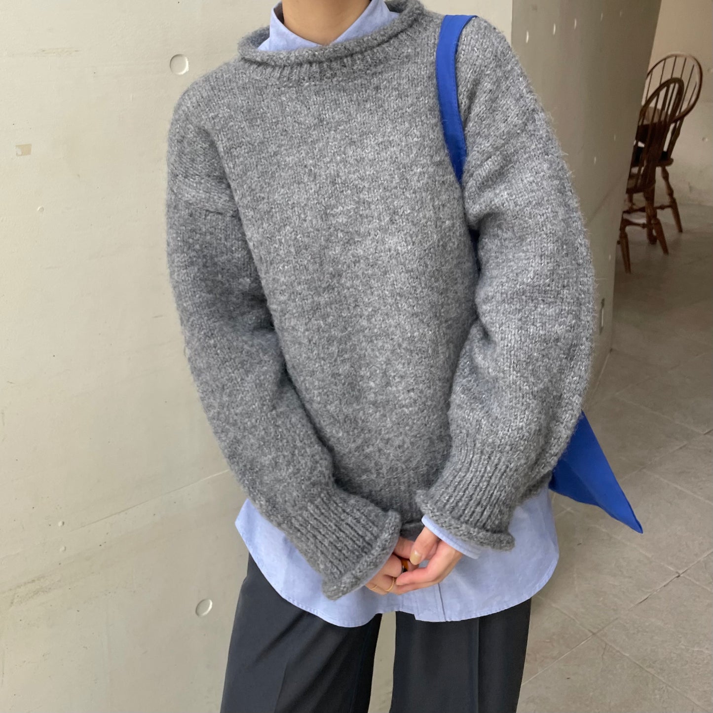 【10/17(金)21:00〜販売開始】lalagom ロールネックニット