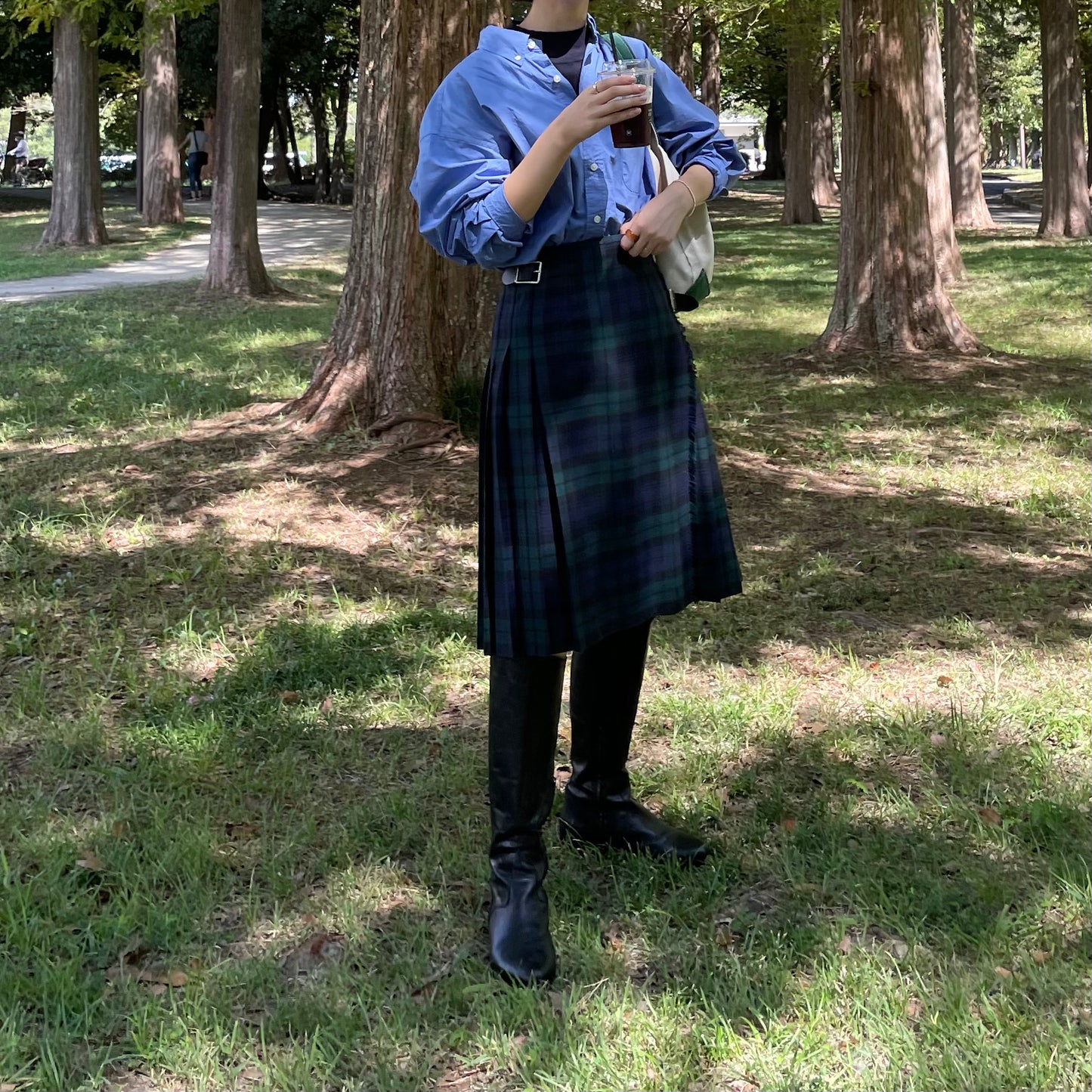 【10/31(金)21時〜プレオーダー開始】O'neil of Dublin キルトスカート ダブルベルト ブラックウォッチ