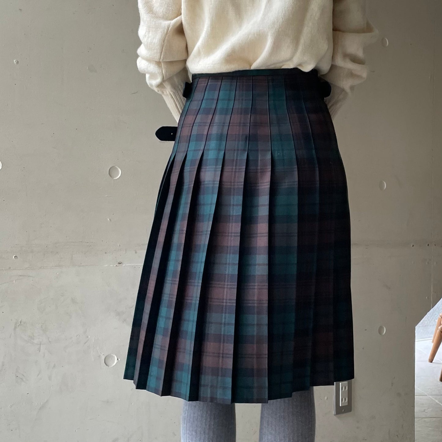 【10/31(金)21時〜プレオーダー開始】O'neil of Dublin キルトスカート ダブルベルト ブラウンウォッチ