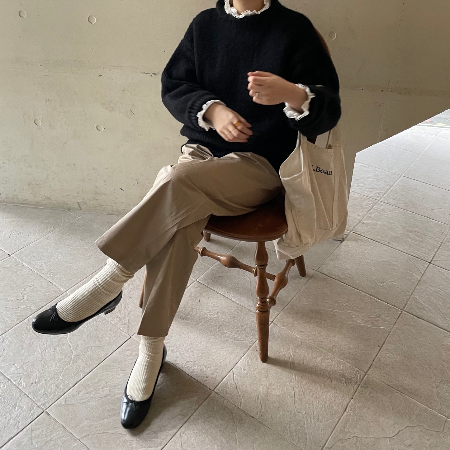 【10/17(金)21:00〜販売開始】lalagom ロールネックニット