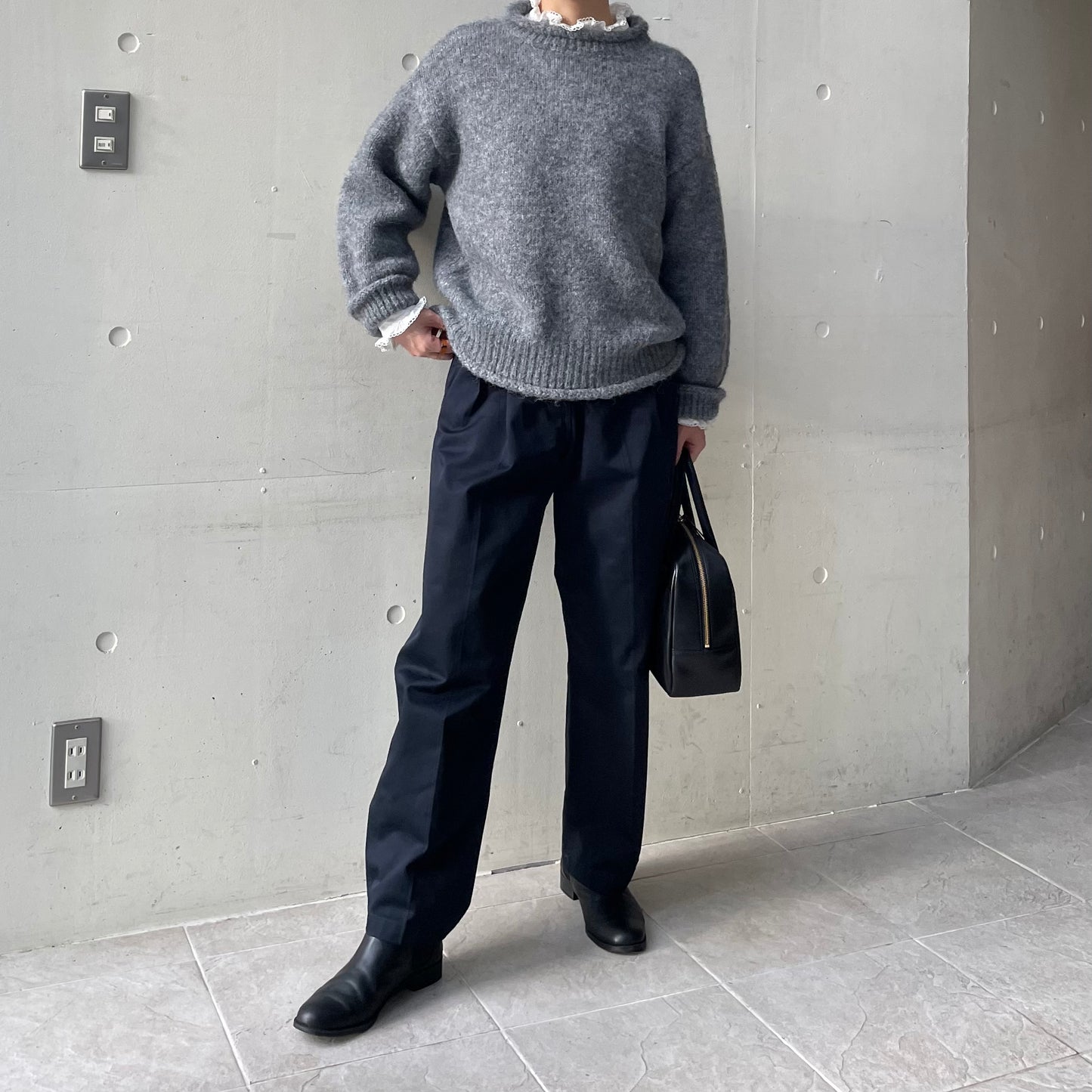【10/17(金)21:00〜販売開始】lalagom ロールネックニット