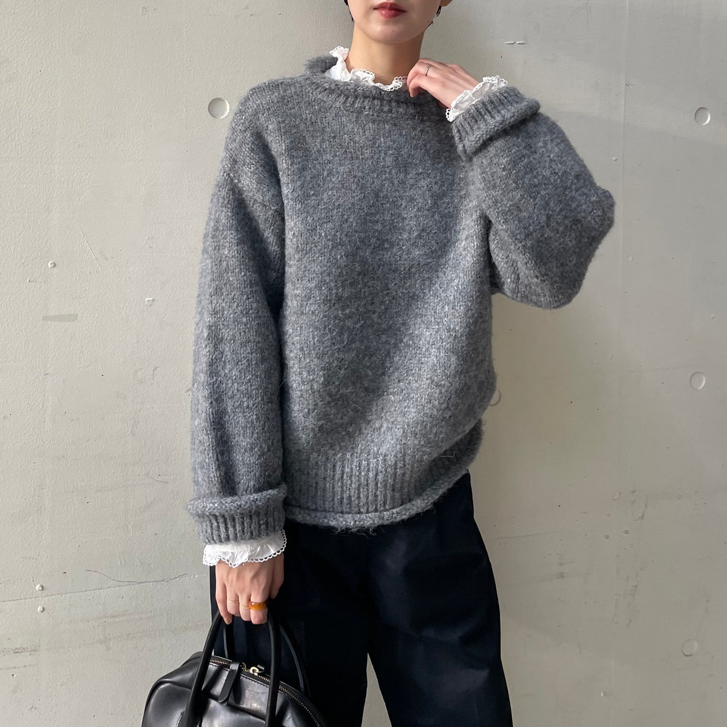 【10/17(金)21:00〜販売開始】lalagom ロールネックニット