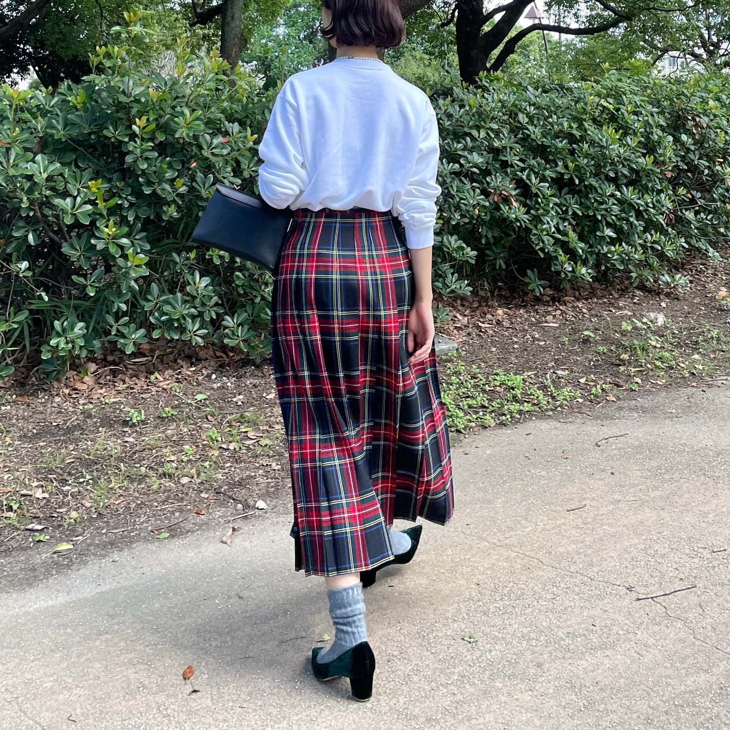 【10/31(金)21時〜プレオーダー開始】O'neil of Dublin キルトスカート ダブルベルト ブラックスチュワート