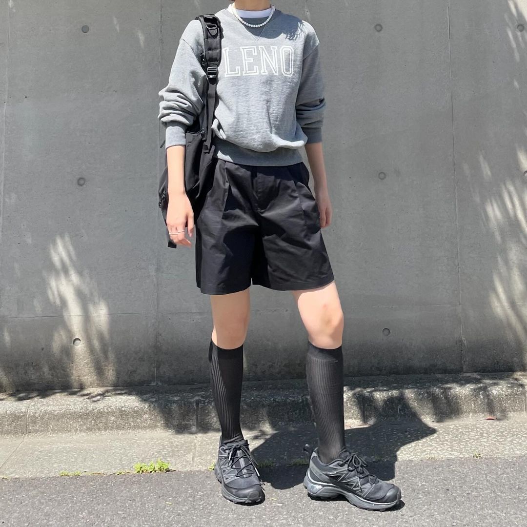 lalagom タックハーフパンツ