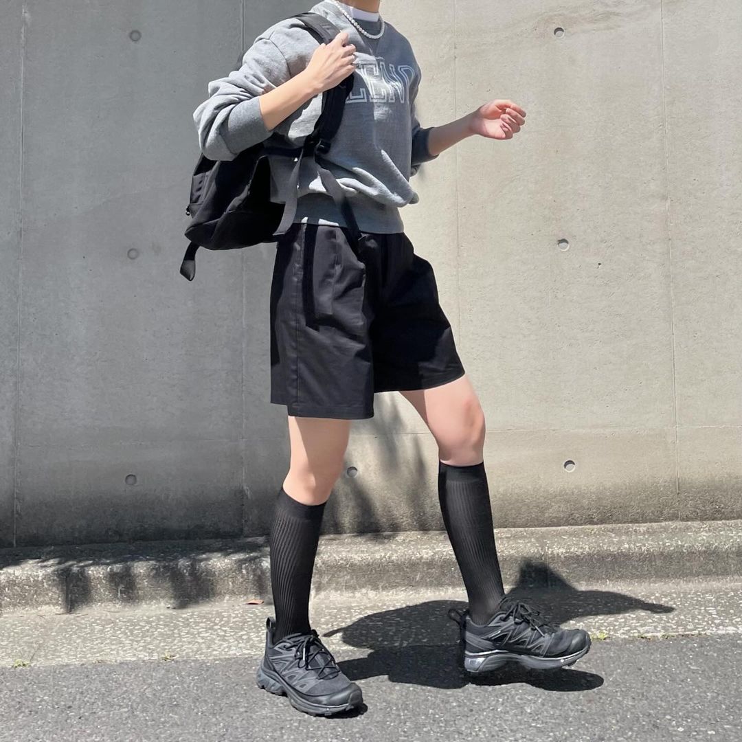 lalagom タックハーフパンツ