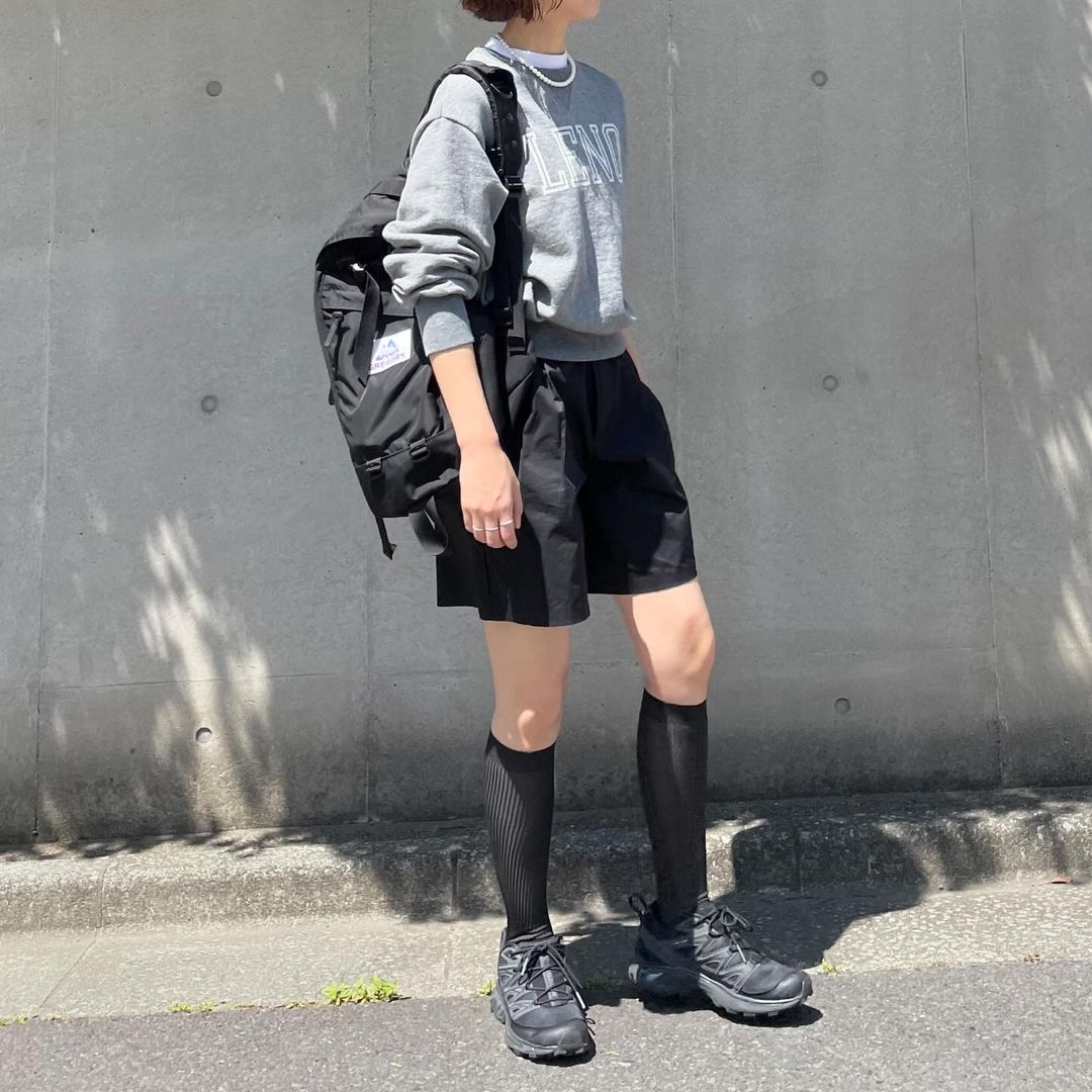 lalagom タックハーフパンツ