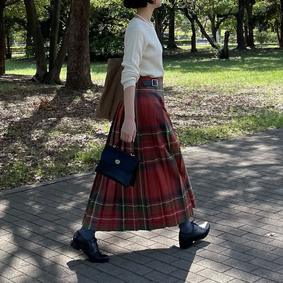 【10/31(金)21時〜プレオーダー開始】O'neil of Dublin キルトスカート ダブルベルト アンティークロイヤルスチュワート【別注】