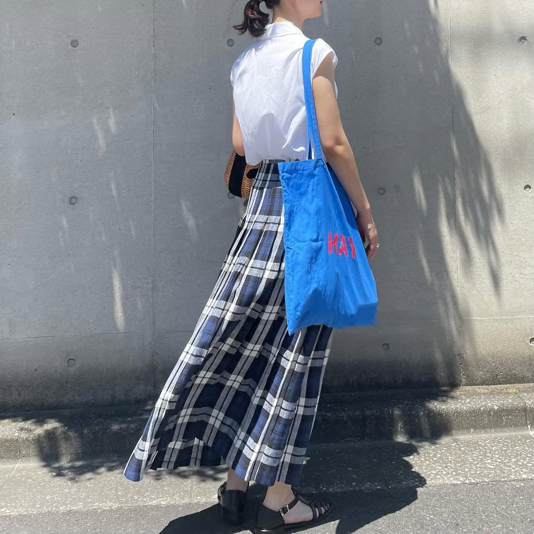 O'neil of Dublin リネンキルトスカート レカフレア ワイドダブルベルト