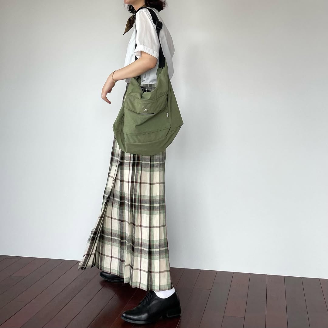 O'neil of Dublin リネンキルトスカート マッコトループ ワイドダブルベルト