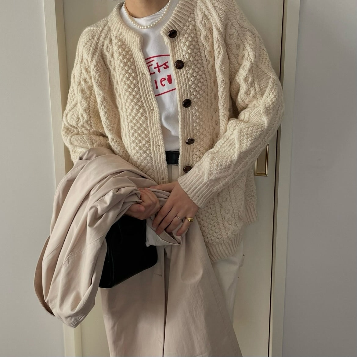 Aran Woollen Mills 手編みニットカーディガン ユニセックス – A list