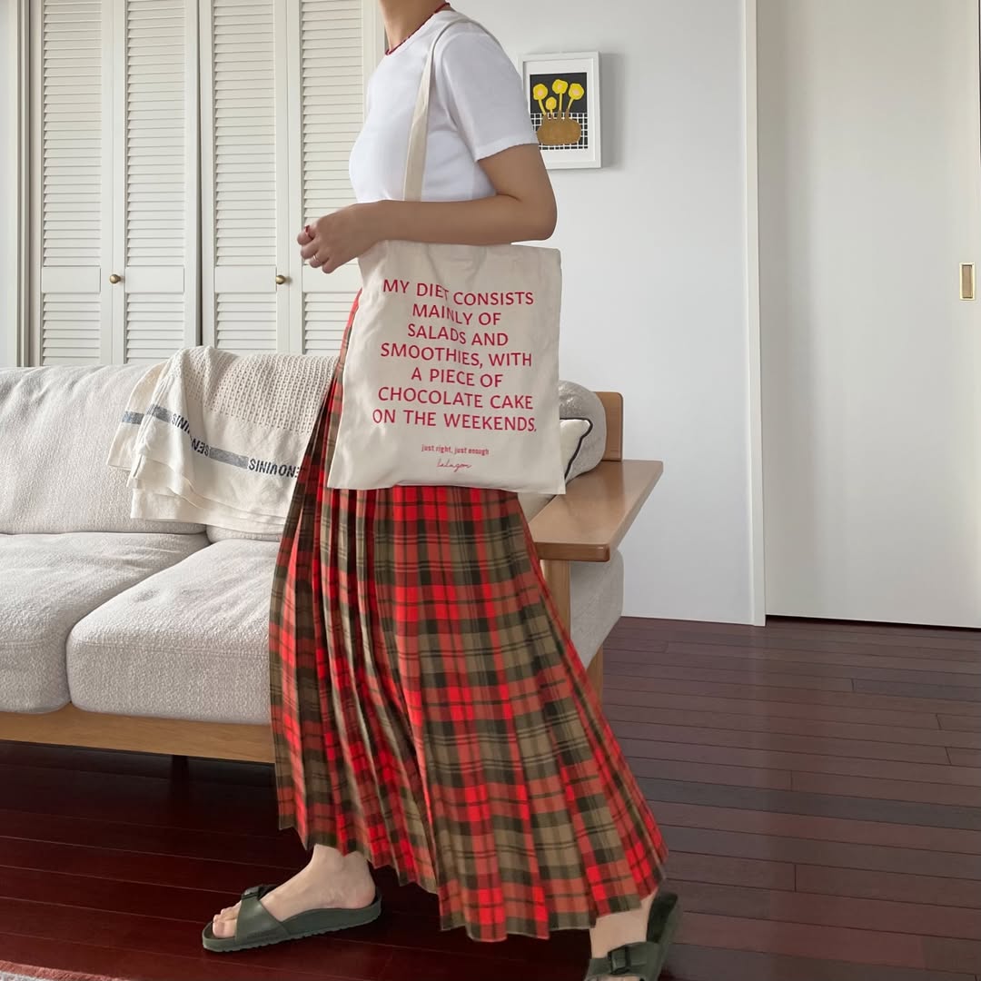 O'neil of Dublin リネンキルトスカート アヴォンフ オールラウンドプリーツ
